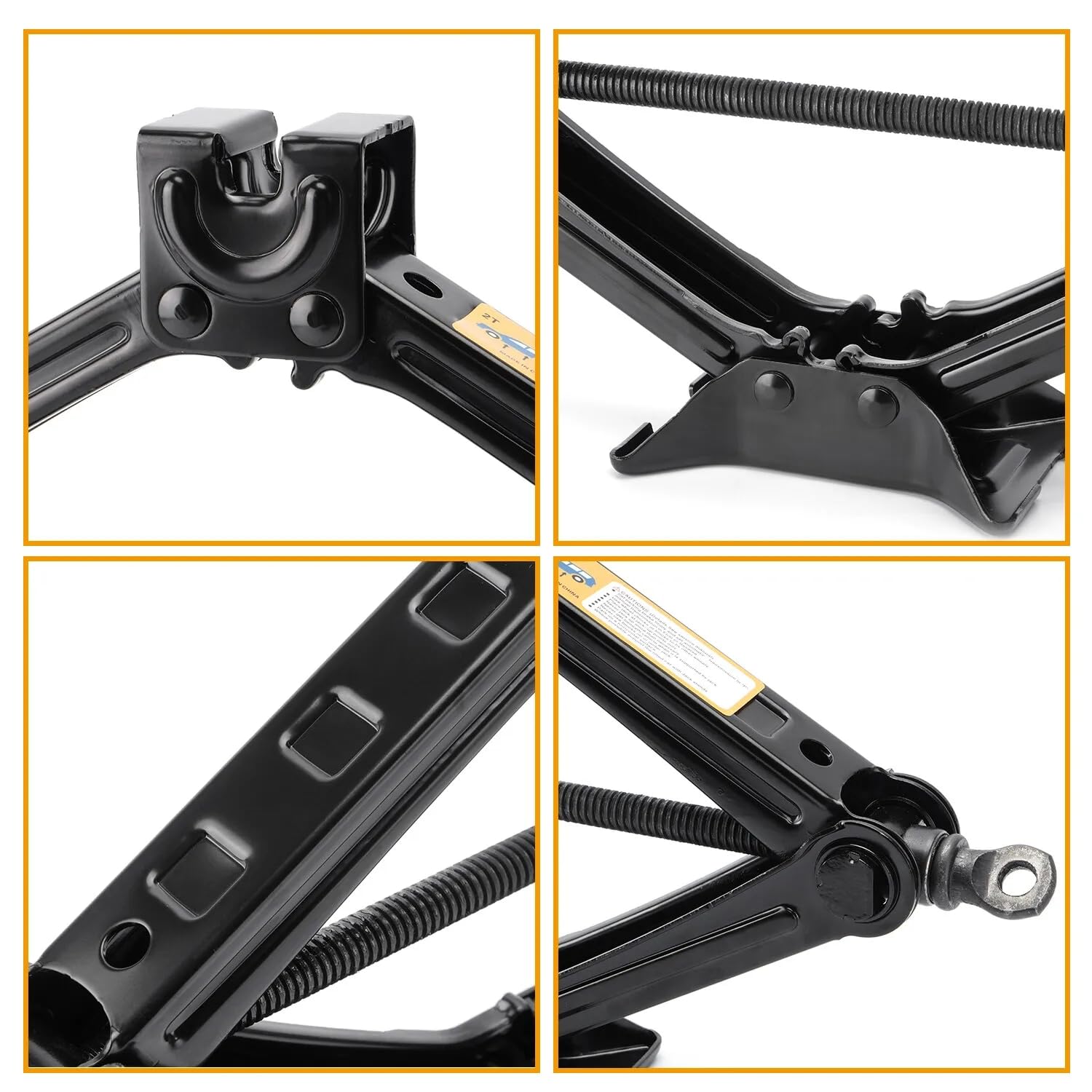 2 Ton (4400 lbs) Universal Car Scissor Jack Kit with Lug Wrench - Emergency Tire Changing Tool for Car, SUV & MPV - Perfect for Roadside Assistance & Flat Tire Repair