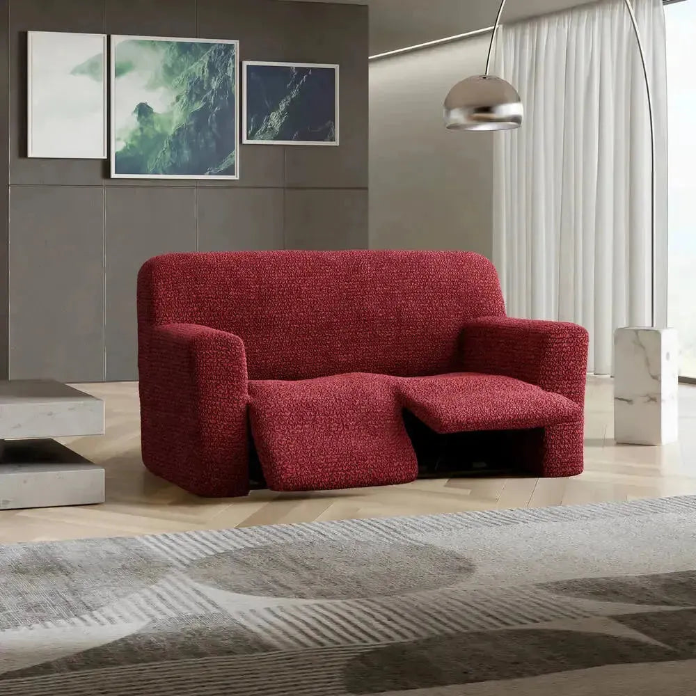 2 Seater Recliner Slipcover - Microfiber Sofa Cover Protector for Living Room Furniture, Stretchable & Washable - Perfect for Pets, Kids & Daily Use