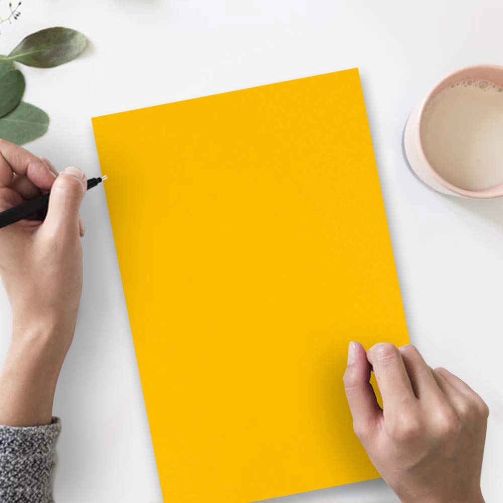 JAM PAPER Legal Matte 100lb Cardstock - 8.5 x 14 Coverstock - 216 GSM Heavyweight Paper - Sunflower Yellow - 250 Sheets/Pack - Perfect for Business Cards, Invitations, Flyers & Craft Projects