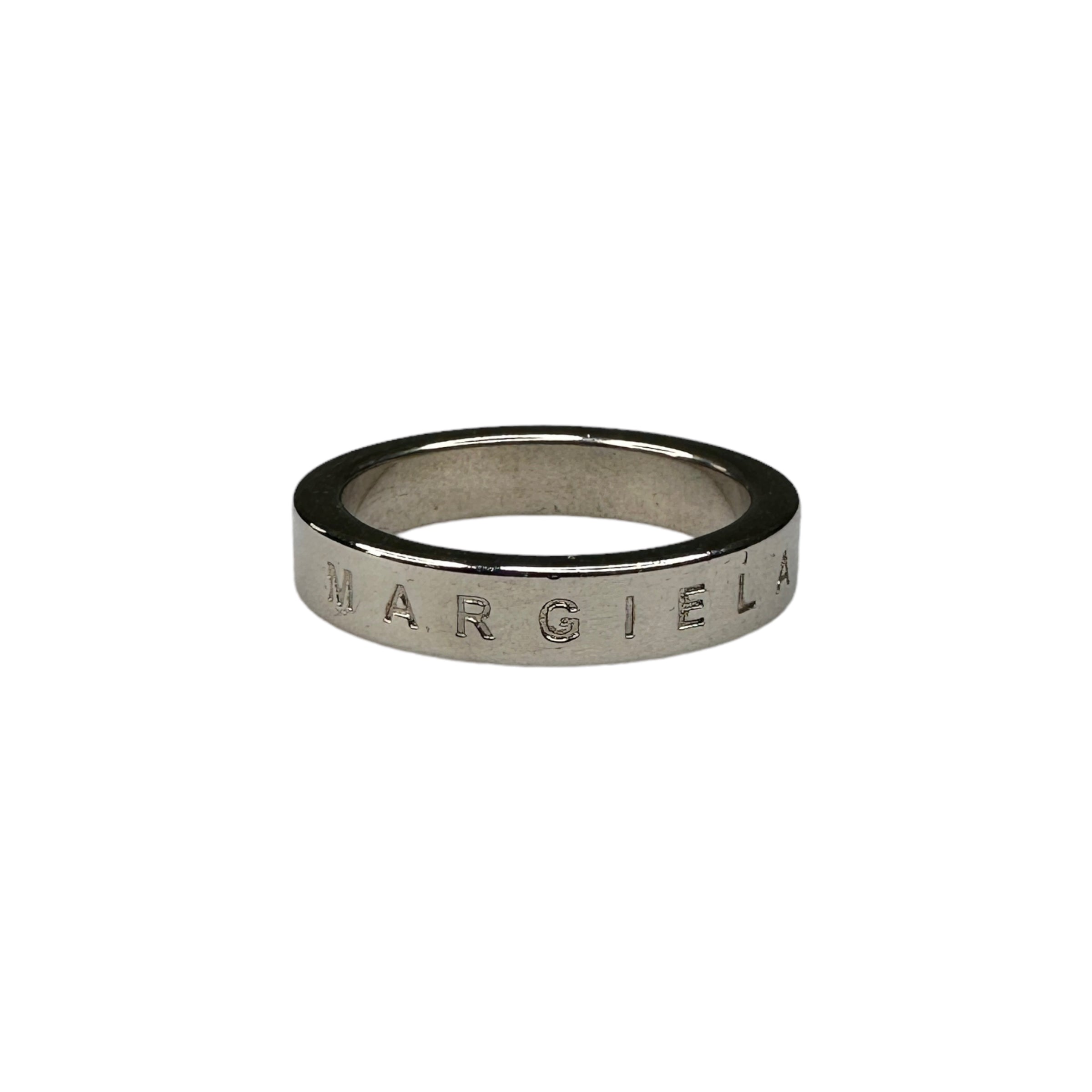 Maison Margiela Engraved Band Ring - Minimalist Unisex Silver Ring for Men & Women - Perfect for Everyday Wear, Gifts & Special Occasions