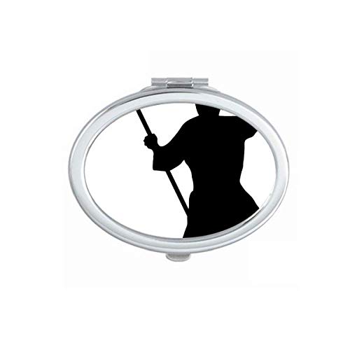 DIYthinker Shaolin Stick - Chinese Martial Art Kung Fu Culture Portable Folding Mirror with Double-Sided Design for Makeup & Glasses | Perfect for Travel, Gym, and Home Use