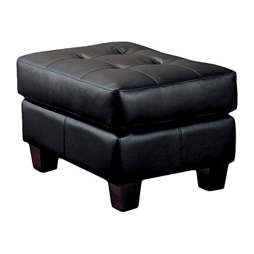 Coaster Furniture Samuel Tufted Ottoman in Black - 501684 | Storage Footrest & Living Room Accent Piece