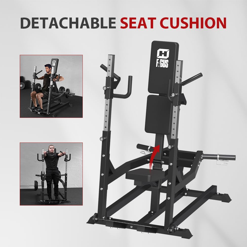 2-in-1 Adjustable Height Standing & Seated Chest Press Machine with Multi-Grip Handles - Home Gym Equipment for Full Chest Workout (Ideal for Small Spaces & Strength Training)
