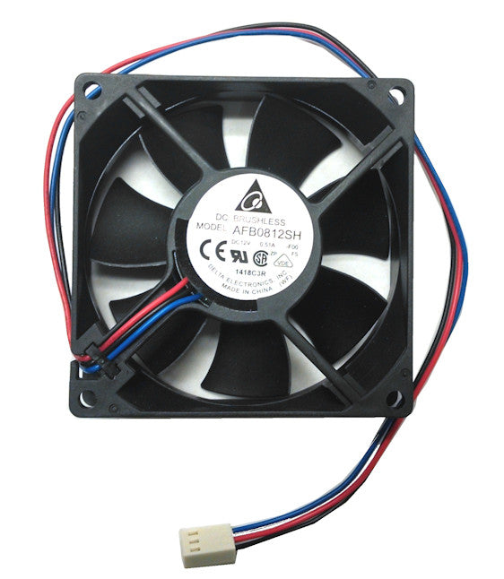 Delta AFB0812SH-F00 80x80x25mm 12V High Speed Ball Bearing 3-Pin Cooling Fan - Perfect for PC Cooling, Electronics Enclosures & Server Racks