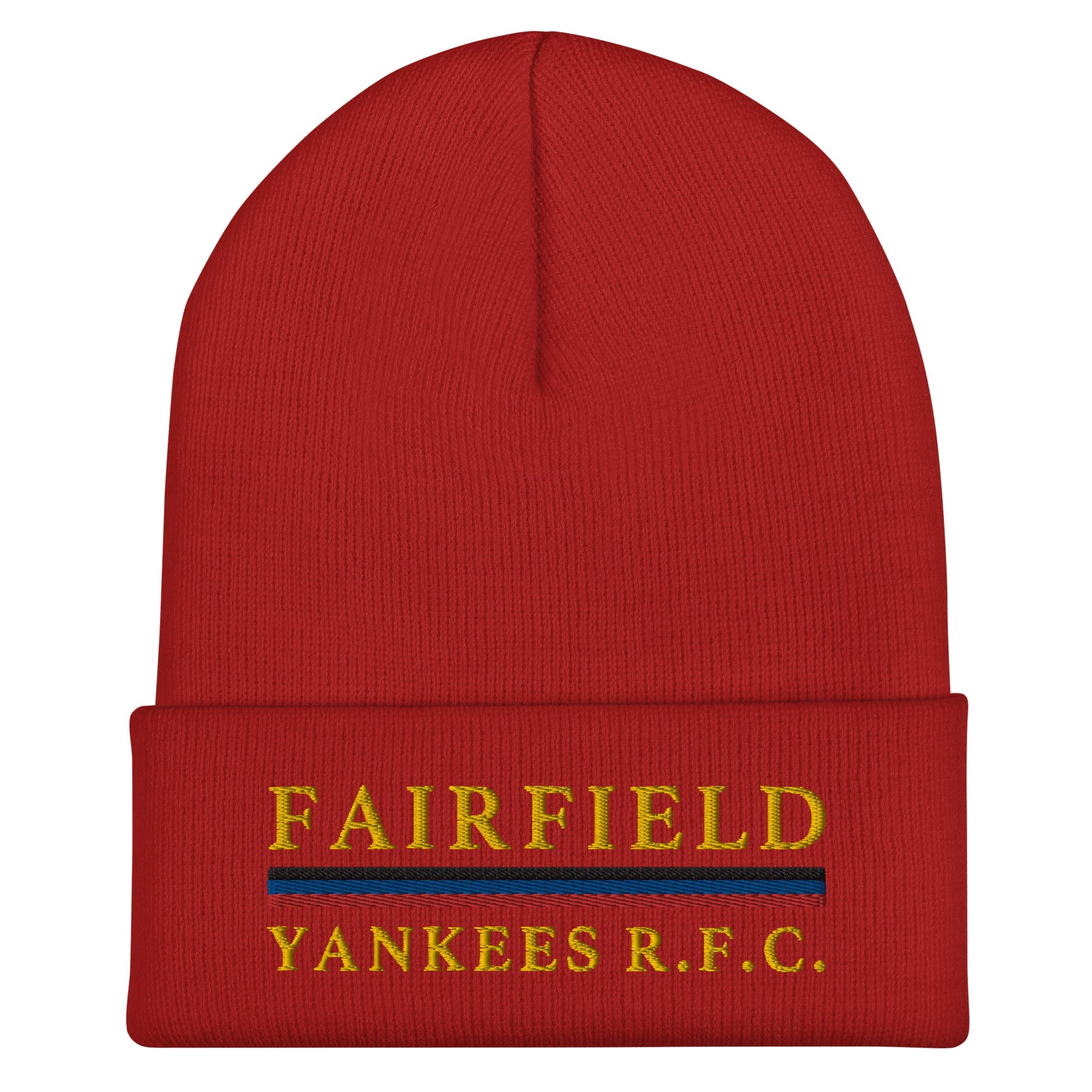 Fairfield Yankees RFC Cuffed Beanie - Winter Knit Hat for Men & Women - Cozy & Warm Skull Cap for Cold Weather - Perfect for Football Games, Outdoor Sports & Casual Wear