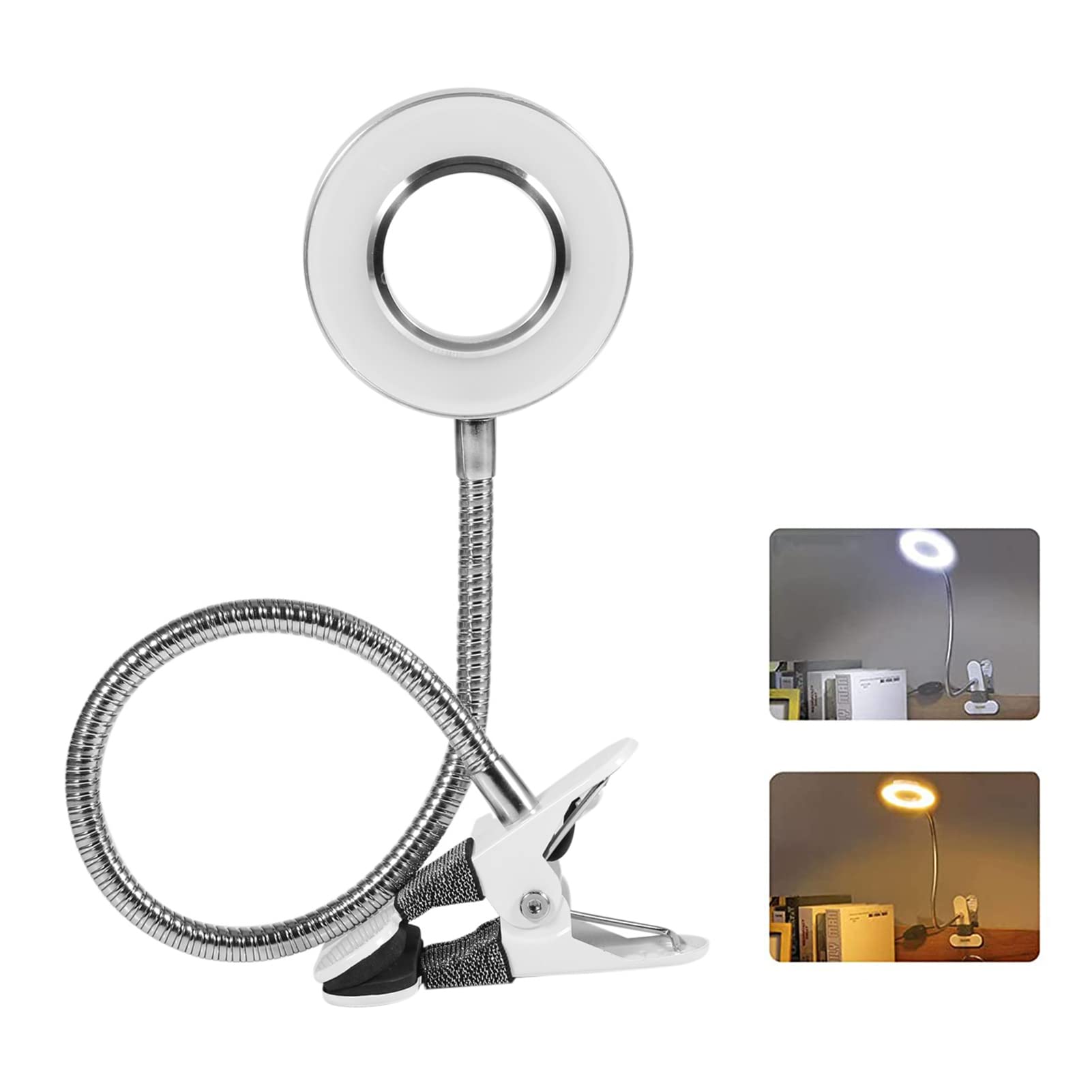 Portable USB Rechargeable LED Desk Lamp for Eyebrow & Manicure - Adjustable Gooseneck Beauty Light for SPA, Salon, Home Makeup & Nail Art (Perfect for Professional Stylists & DIY Beauty)