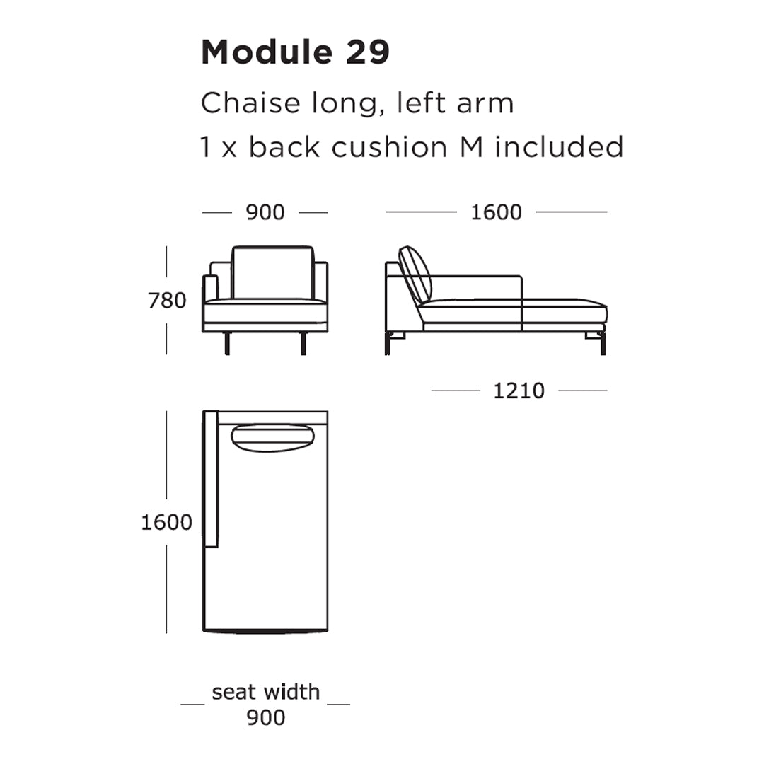 Modular Sofa Edge V2 - Customizable Sectional Couch with 25 & 32 Modules - Perfect for Living Room, Home Theater & Office Lounge Areas