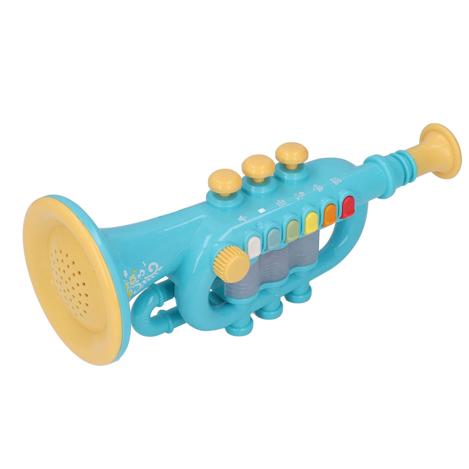 Eulbevoli Flute Toy for Kids - Blue Musical Instrument with Lanyard | Fun & Educational Horn Toy for Music Learning | Perfect Gift for Beginners, Classroom & Outdoor Play