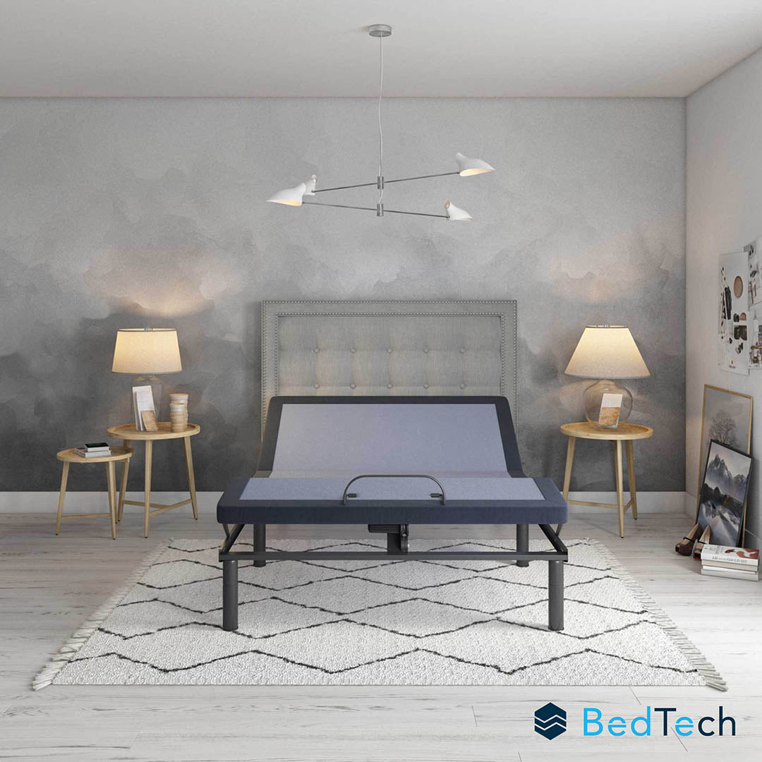 BT3000 Adjustable Bed Base - Electric Adjustable Bed Frame with Remote, Zero Gravity & Massage Modes - Perfect for Back Pain Relief, Reading & Watching TV in Bed