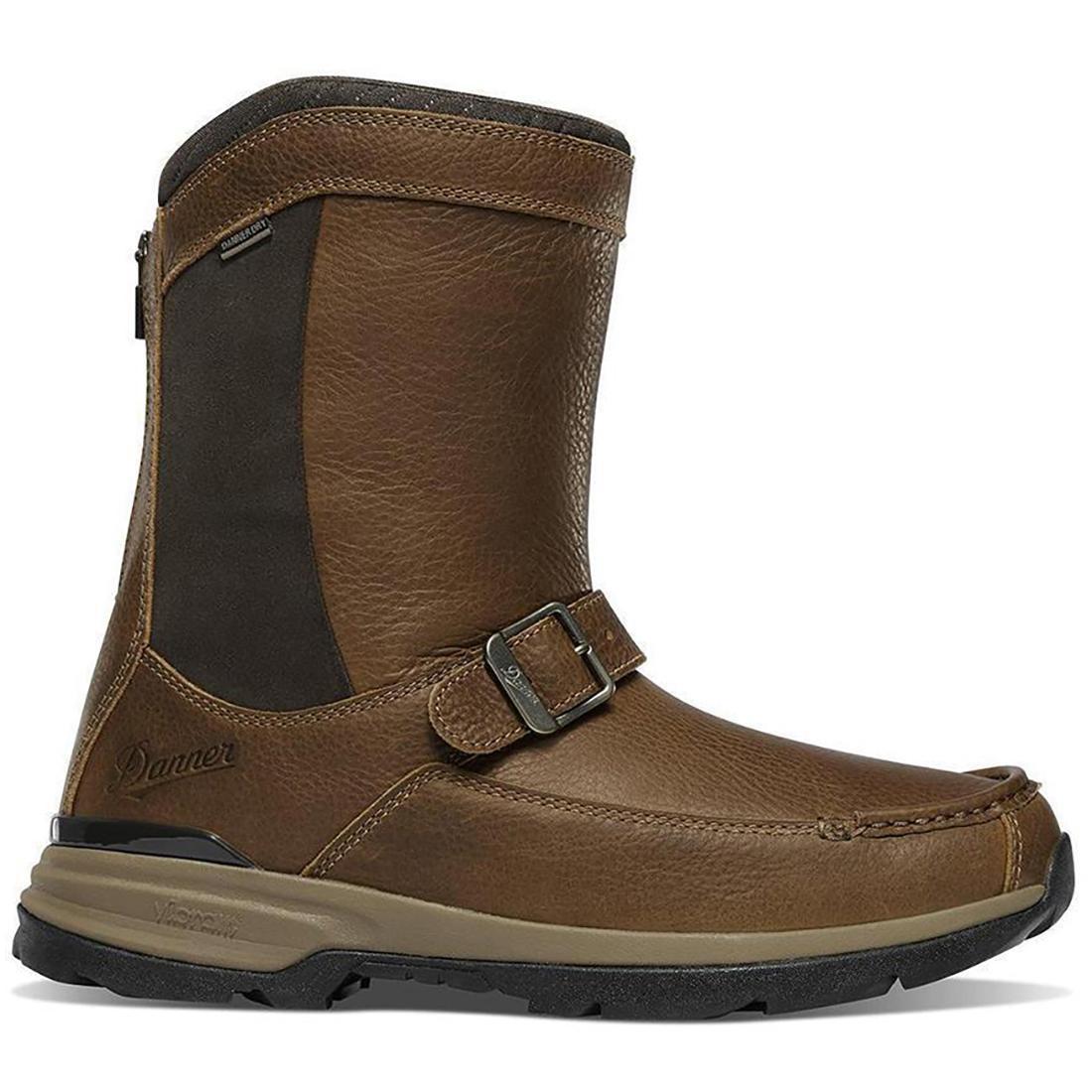 Men's Light Brown Recurve Rear Zip 10 Moc Toe Work Boots - Comfortable & Durable for Outdoor Work, Hiking & Casual Wear
