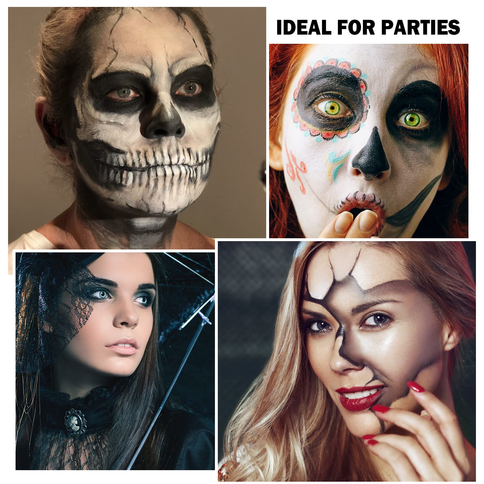 Professional White Clown Makeup Stick - Waterproof Face & Body Paint for Halloween, Cosplay, Football, Baseball, Softball, Goth & Vampire SFX Makeup - Perfect for Costume Parties, Theater Performances & Sports Events