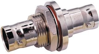 Amphenol Connex 112439 Bulkhead Adapter, BNC Jack to BNC Jack (10-Pack) - Ideal for CCTV, Video Surveillance, and RF Signal Transmission