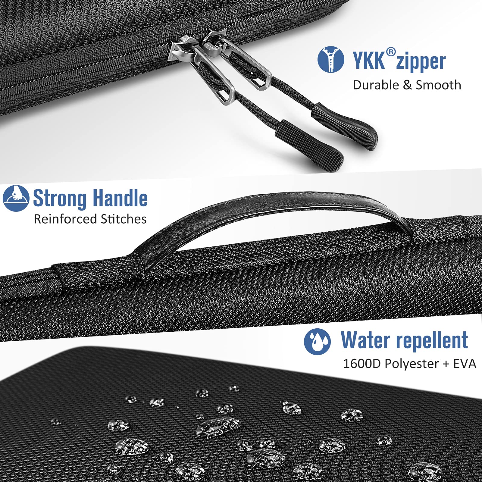 FINPAC Shockproof Hard Laptop Sleeve Case for 13.6