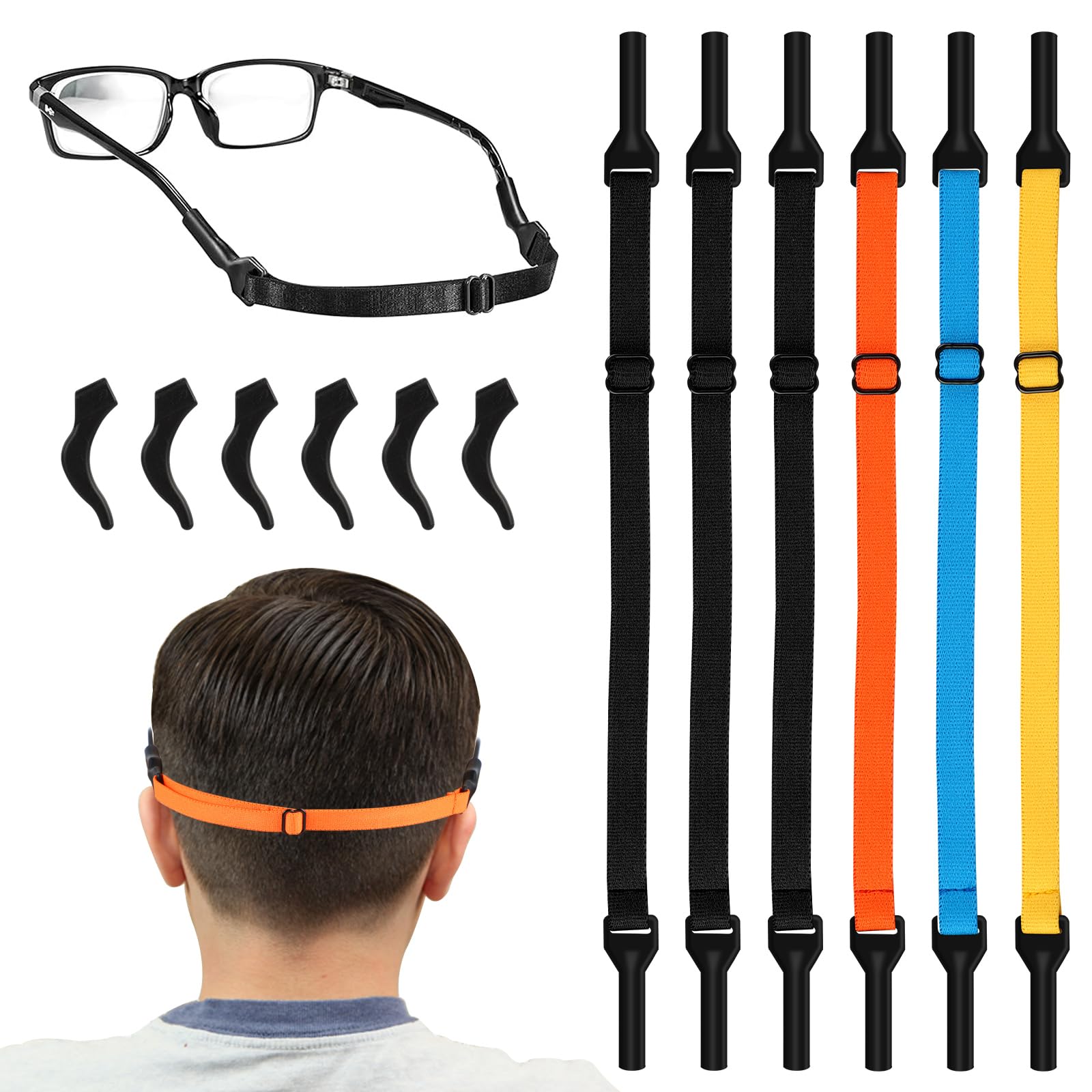 Adjustable Eyeglass Strap for Kids & Sports - Safety Retainer for Sunglasses & Bike Riding