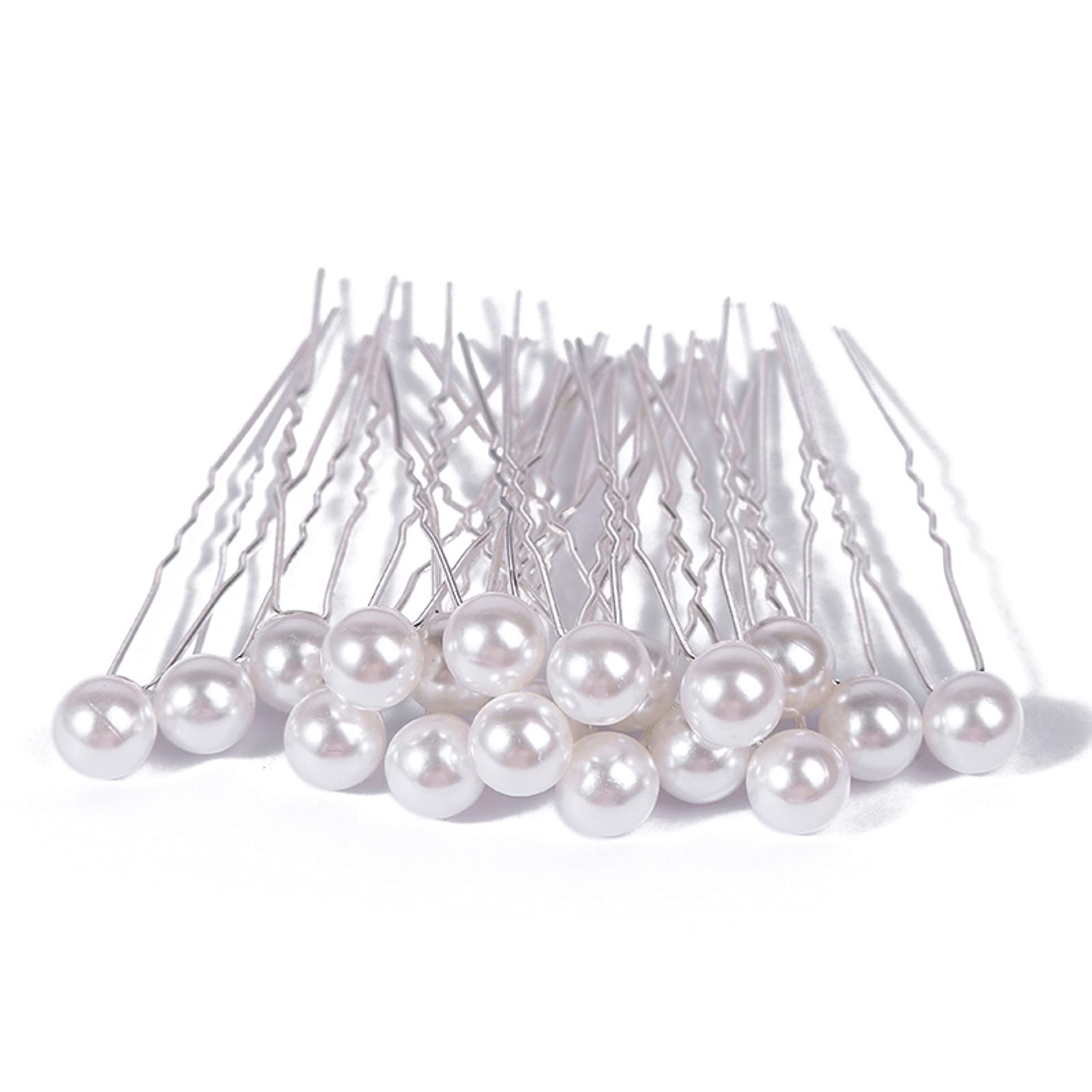 30 Pcs Pearl Hair Pins for Wedding Bridal - Rhinestone Flower Hair Accessories for Bride & Bridesmaids - Silver Hair Clips for Women & Girls - Perfect for Weddings, Prom, Parties & Special Occasions