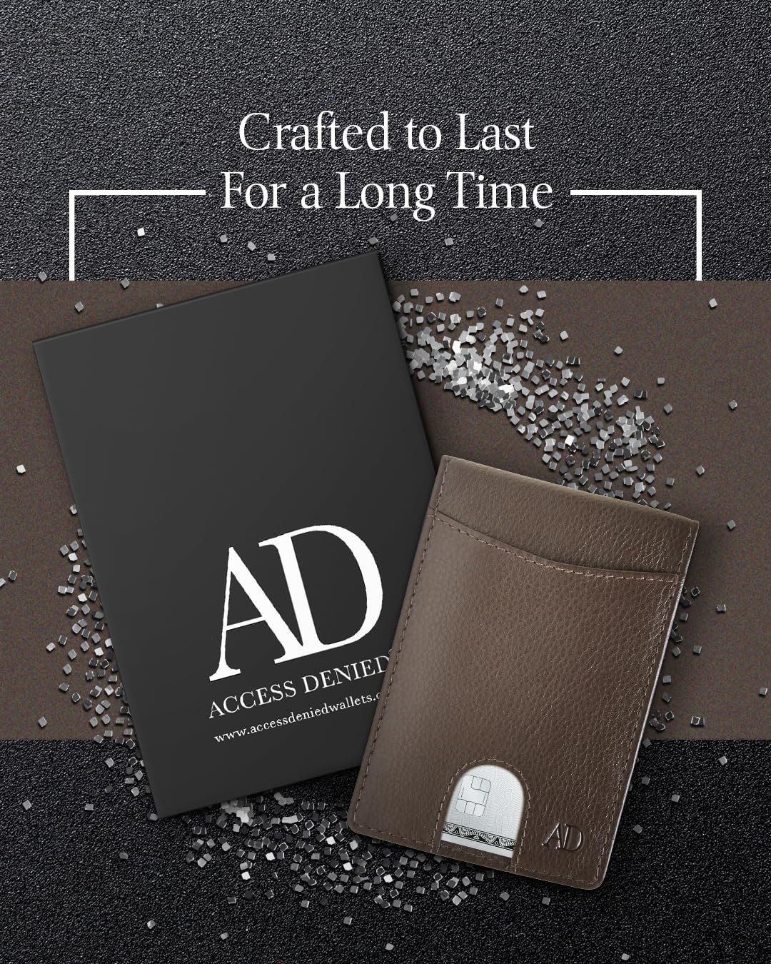Premium Genuine Leather Men's Wallet with Money Clip - Slim RFID Blocking Bifold Front Pocket Wallet for Credit Cards & Cash | Perfect for Everyday Carry, Travel & Business Use