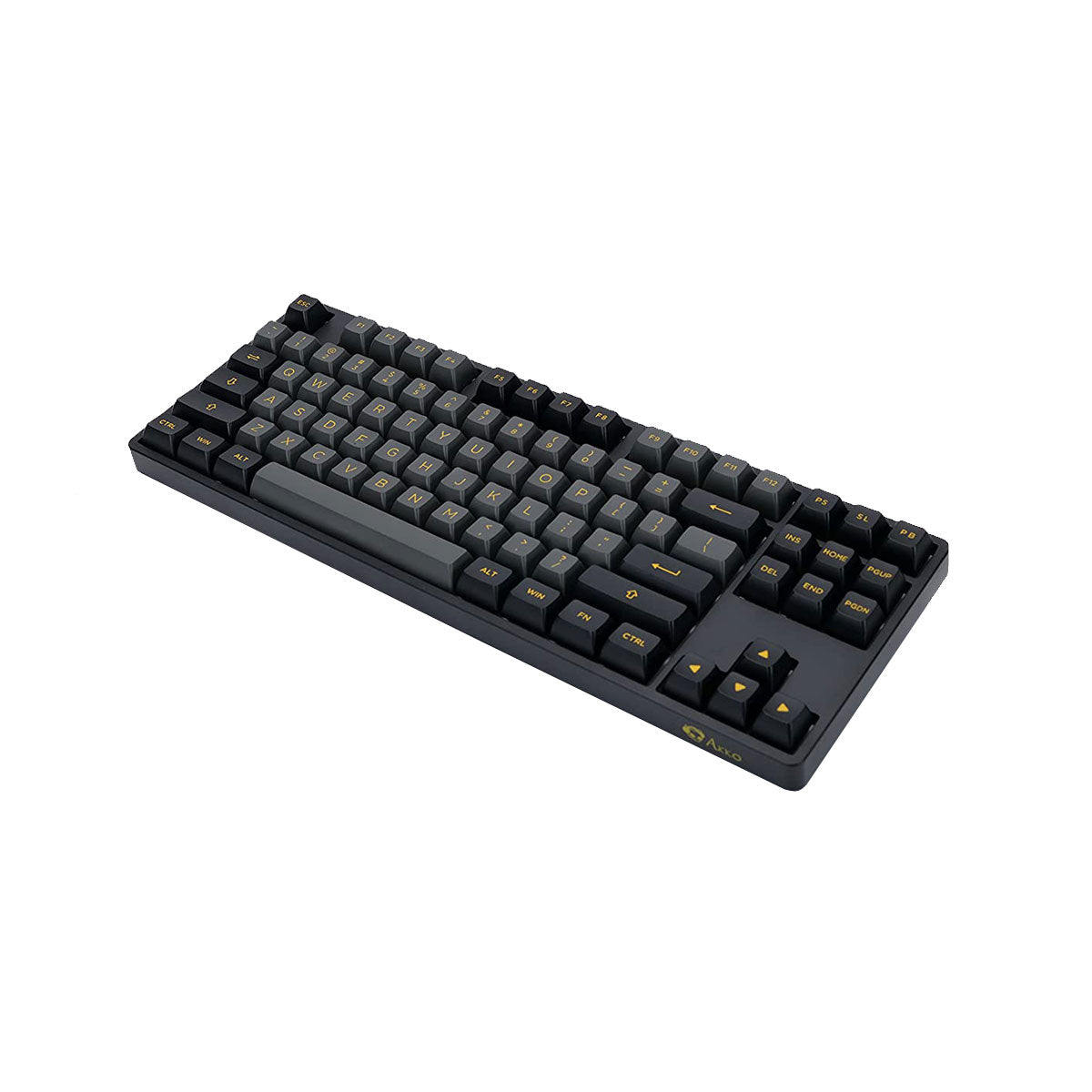 Akko 5087B Plus Black & Gold Wireless Mechanical Keyboard - Hot Swappable, RGB Backlit, CS Silver Switch for Gaming & Office Use