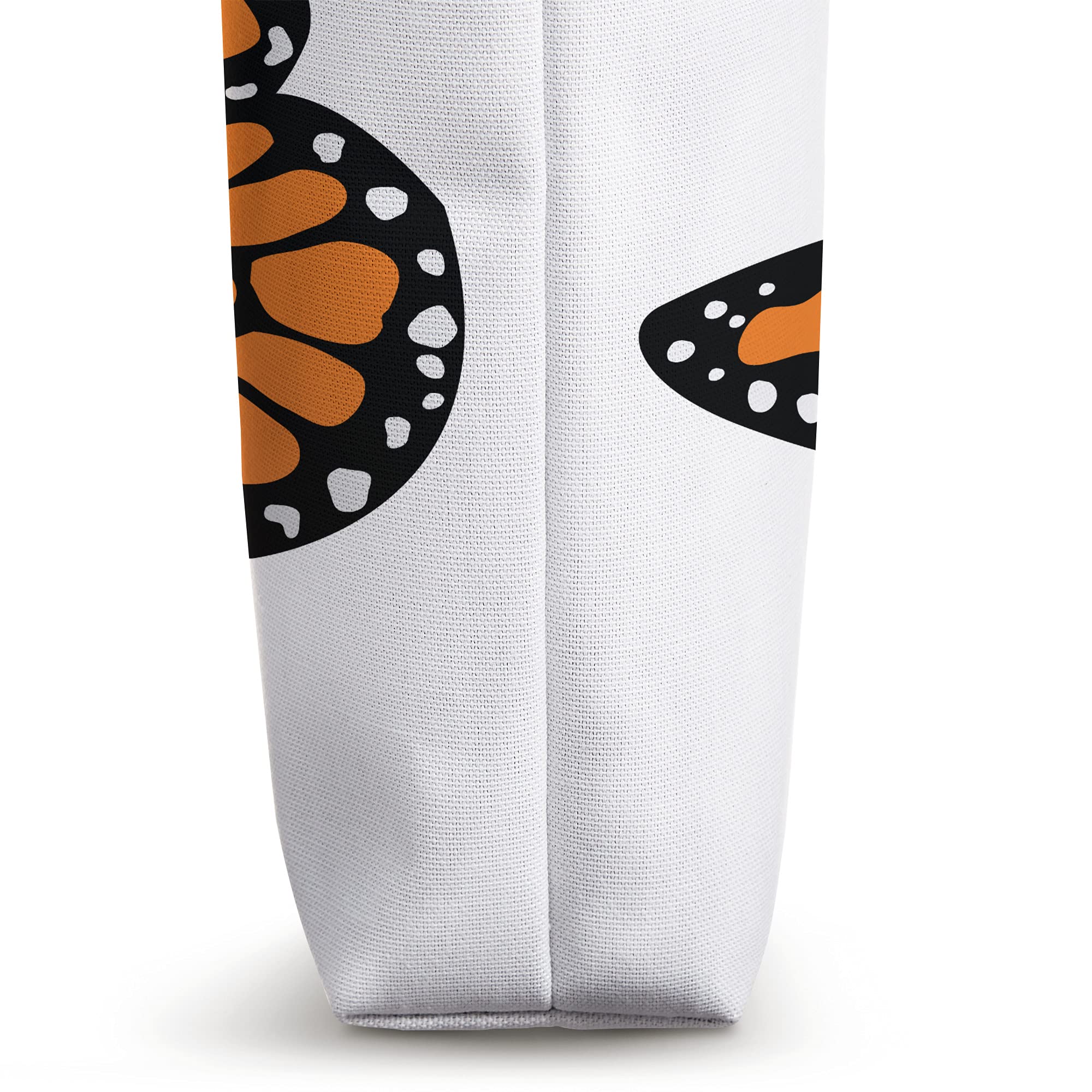 Monarch Butterfly Tote Bag - Eco-Friendly Reusable Shopping Bag with Pair of Monarch Butterflies Print - Perfect for Groceries, Beach, and Farmers Market