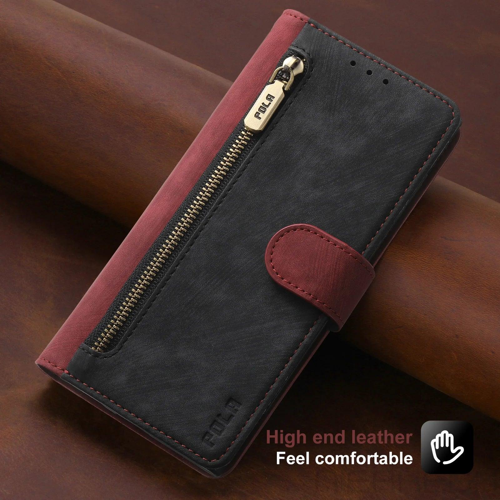 Samsung Galaxy S24 Ultra Anti-Theft Leather Case with RFID Protection - Slim & Durable Phone Cover for Daily Use, Travel & Business