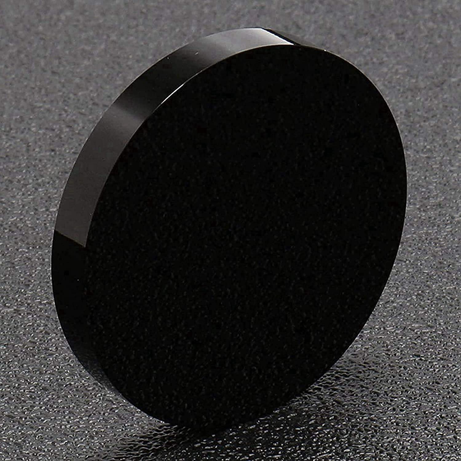 Black Obsidian Scrying Mirror - 10cm Feng Shui Circle Disc with Stand for Divination, Home Decor & Desk Accessories | Perfect for Meditation, Energy Cleansing & Spiritual Practices