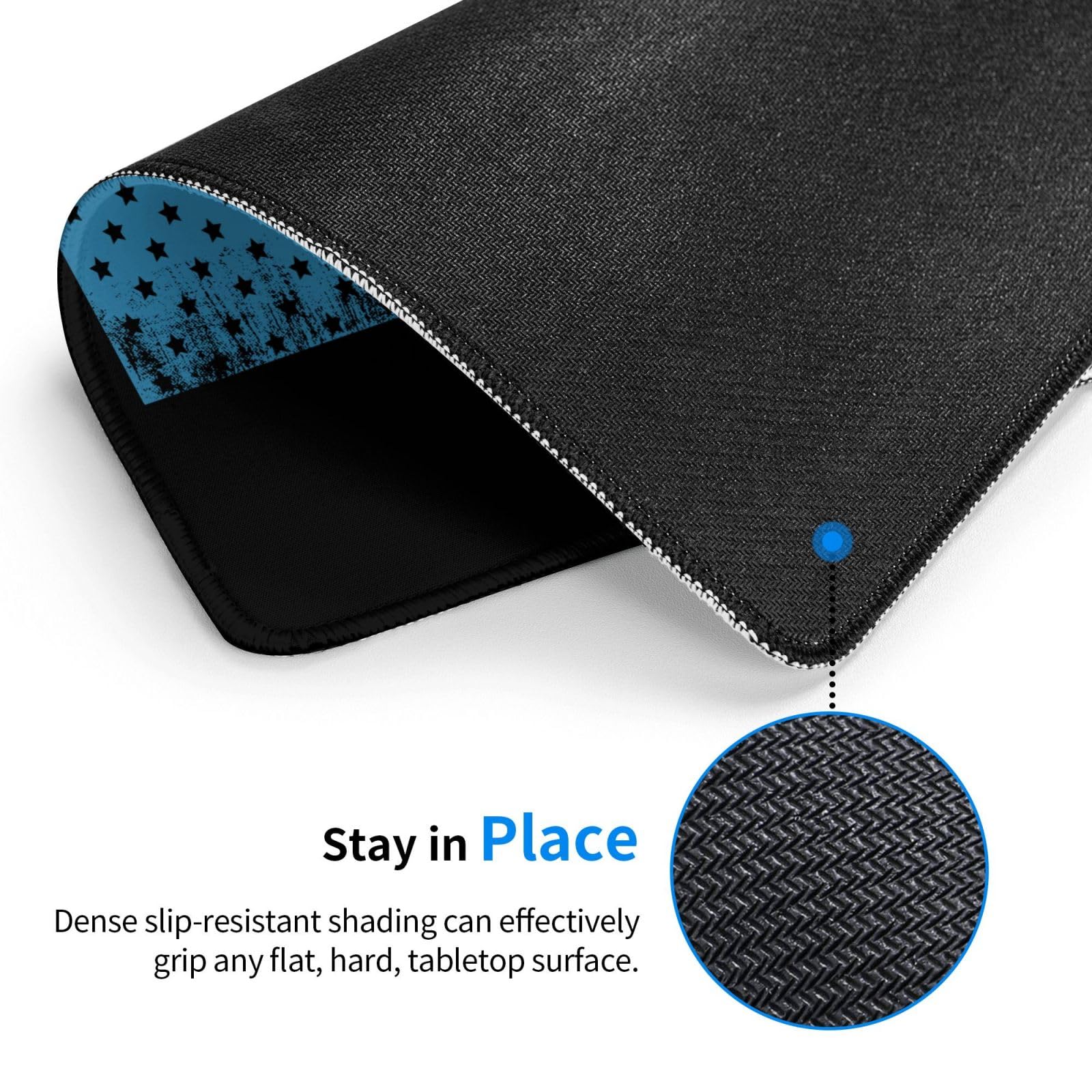 SIYTUAU USA Flag Baseball Mouse Pad - Waterproof, Non-Slip Rubber Gaming Mousepad (10x12 Inch) for Laptop, Office & PC - Perfect for Gamers, Work & Home Use