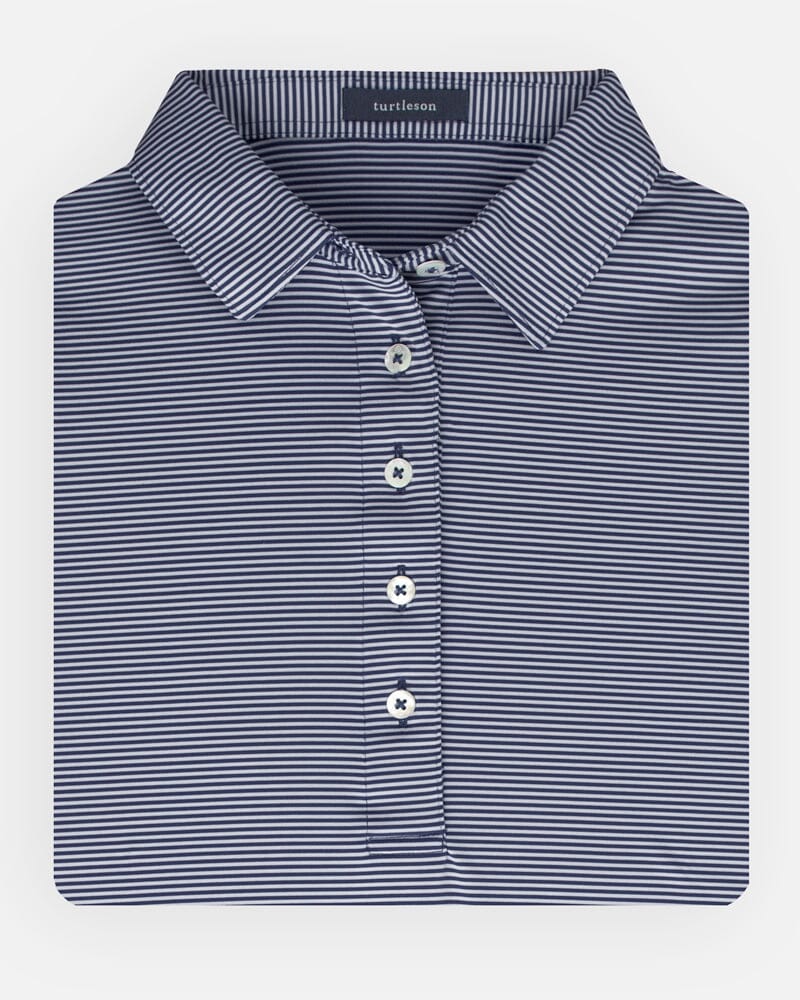 Women's Performance Polo Shirt - Moisture Wicking & Breathable - Stripe Design for Golf, Tennis & Active Lifestyle