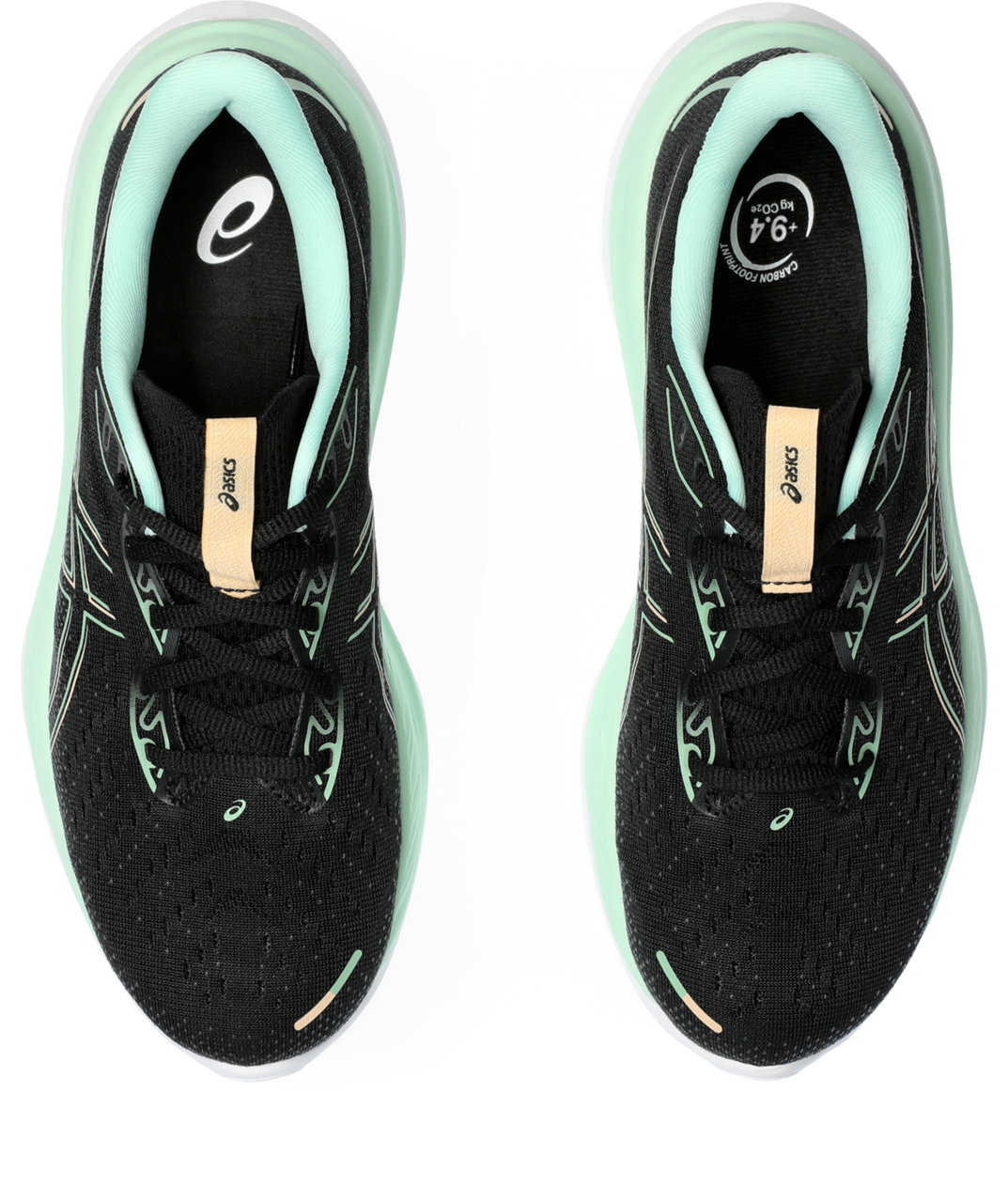 ASICS Women's Cumulus 26 Running Shoes - Black/Mint Tint - Lightweight Cushioned Sneakers for Jogging, Gym Workouts & Everyday Comfort