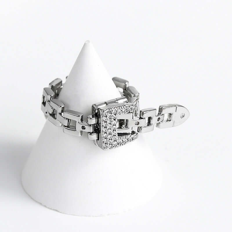 Stylish Adjustable Belt Watch Chain Ring YF4101 - Perfect for Vintage Outfits, Steampunk Fashion & Accessorizing Watches