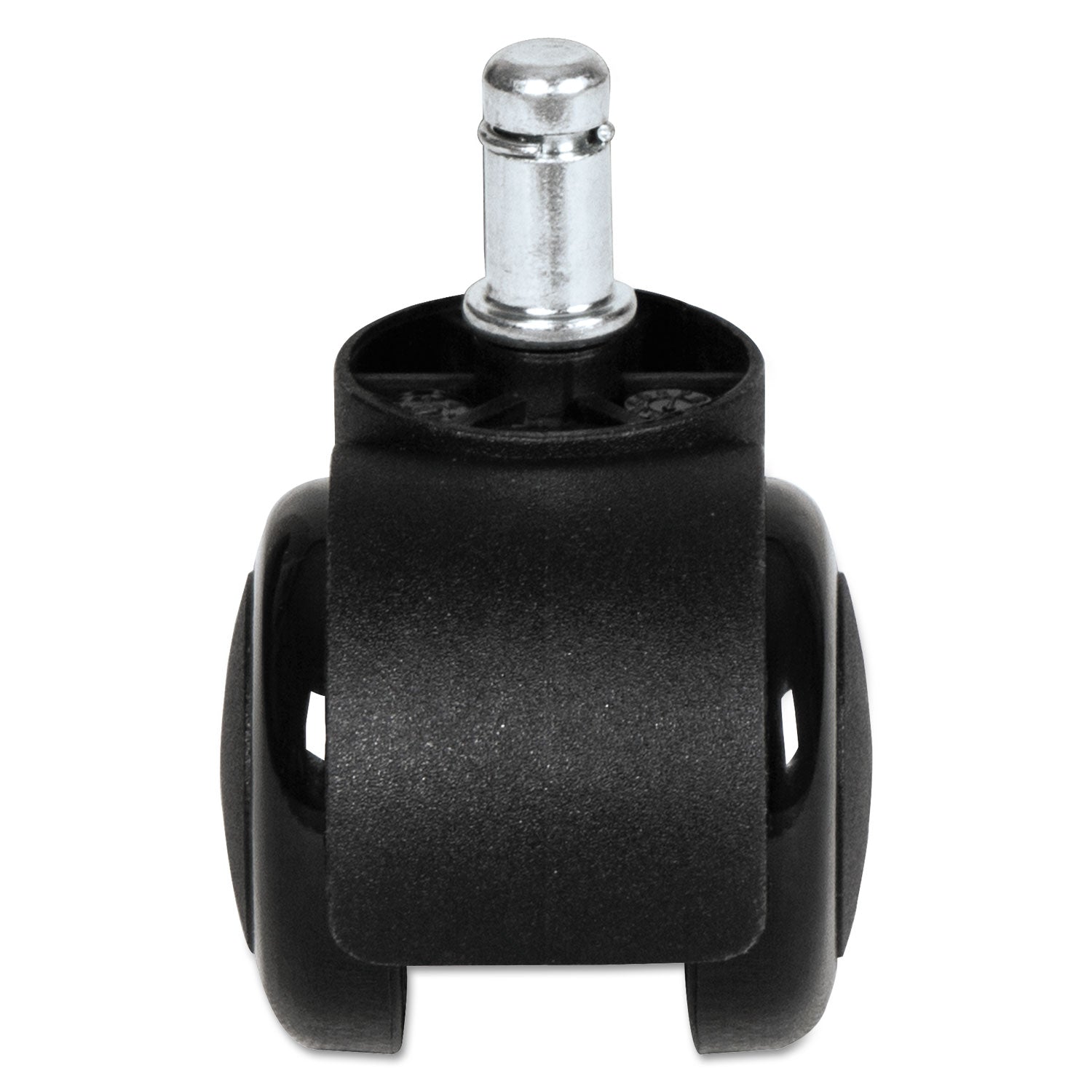 Alera® Dual Wheel Hooded Casters with Grip Ring Type B Stem - 2 Soft Nylon Wheels, Black (5-Pack) - Heavy-Duty Office Chair Casters for Smooth Rolling on Hardwood Floors and Carpets