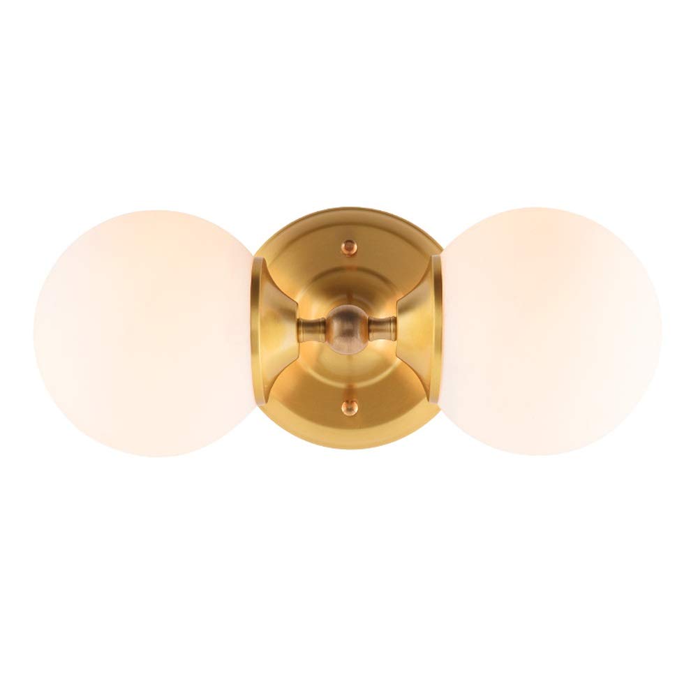 Modern Nordic Wall Lamp - Dual Head Adjustable Copper Wall Light for Bedroom & Living Room | Stylish & Elegant Wall Mounted Lighting Fixture | Perfect for Bedside Reading, Hallway Decor, and Ambient Lighting