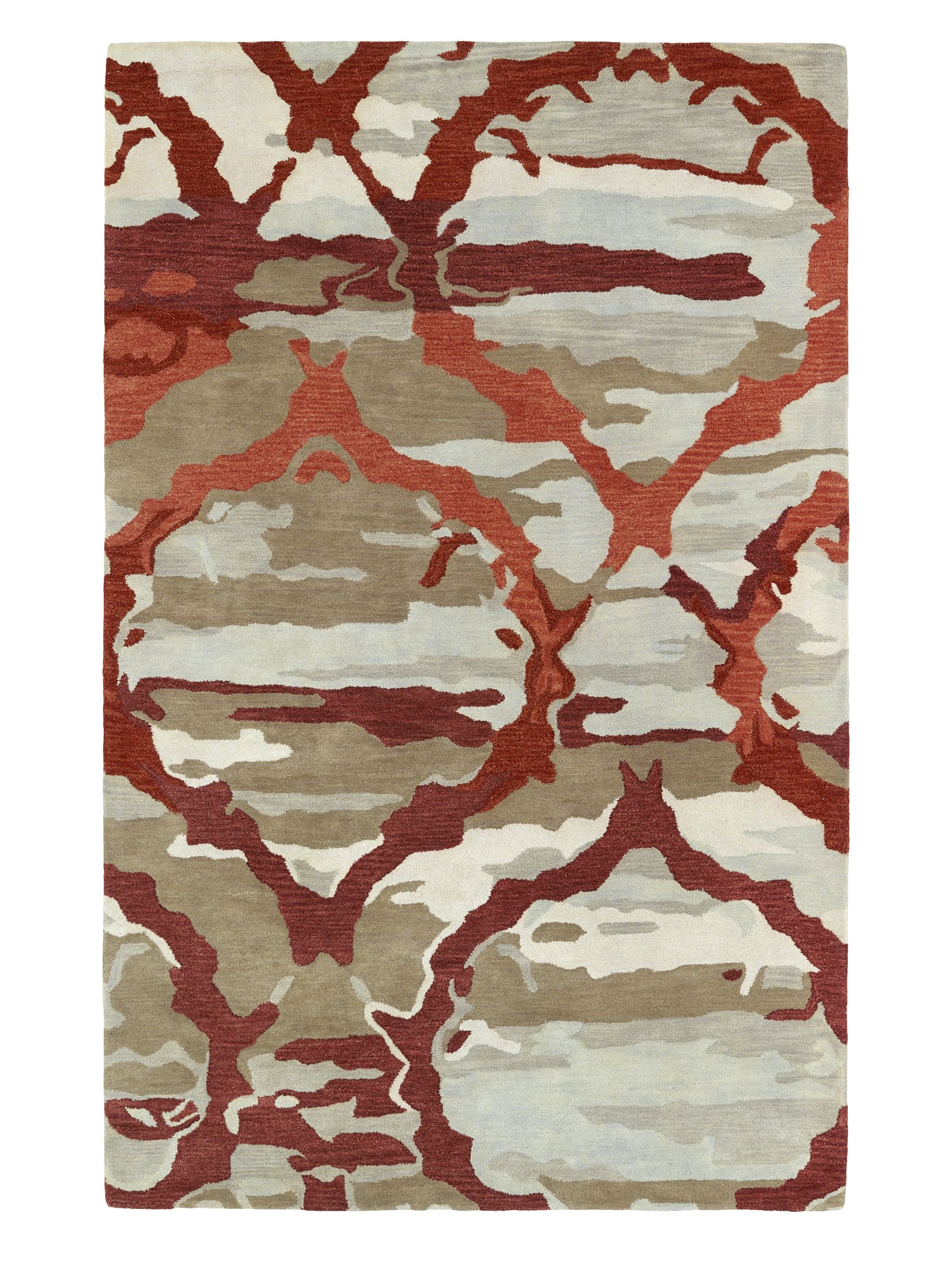 Kaleen Brushstrokes Area Rug 2' x 3' Red Modern Abstract Design - Perfect for Living Room, Bedroom & Office Decor