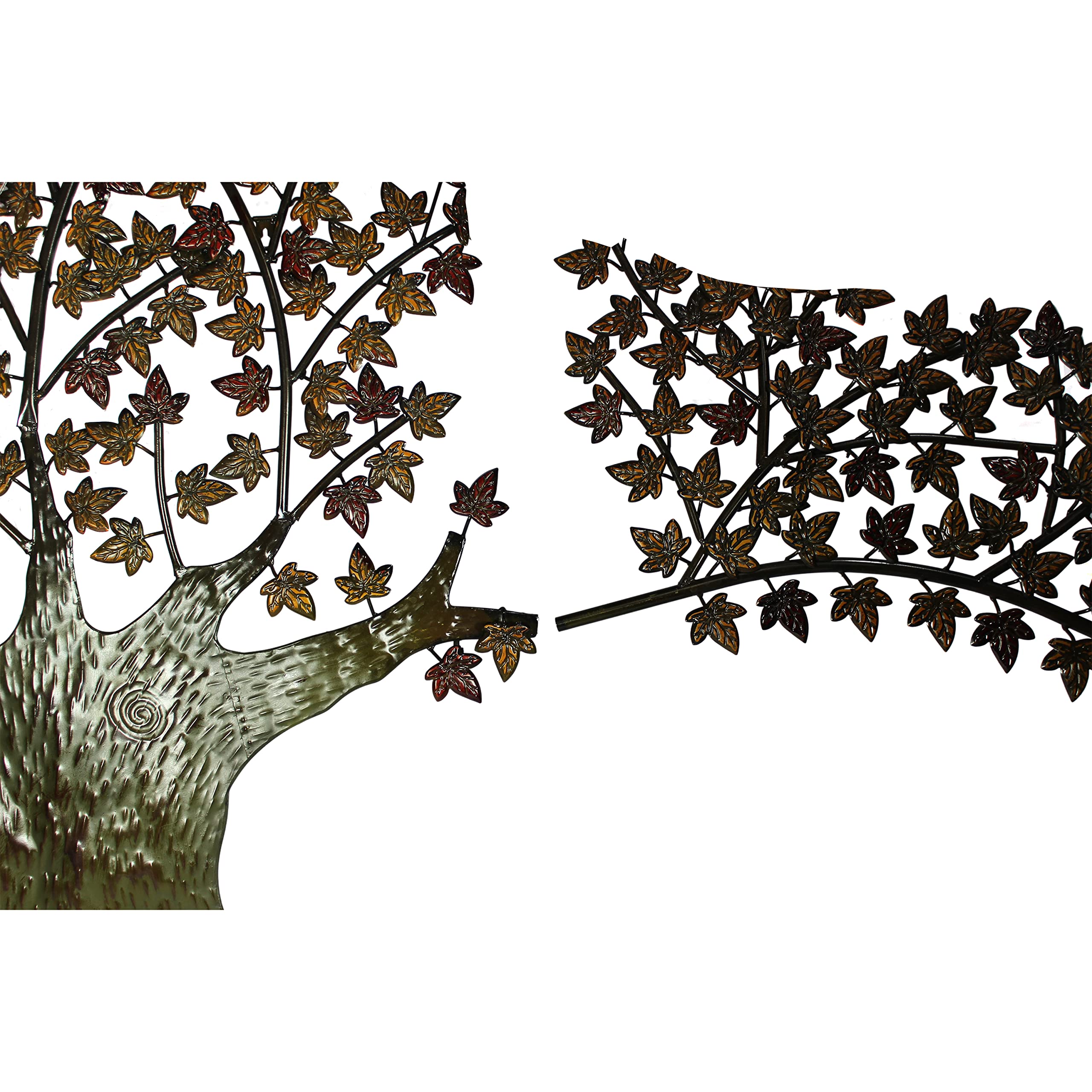 Handcrafted Tree of Life Large Metal Wall Art Decor - 7' Brown & Green Home Decor for Living Room, Bedroom, Office | Unique Spiritual Gift for Housewarming, Wedding, Birthday
