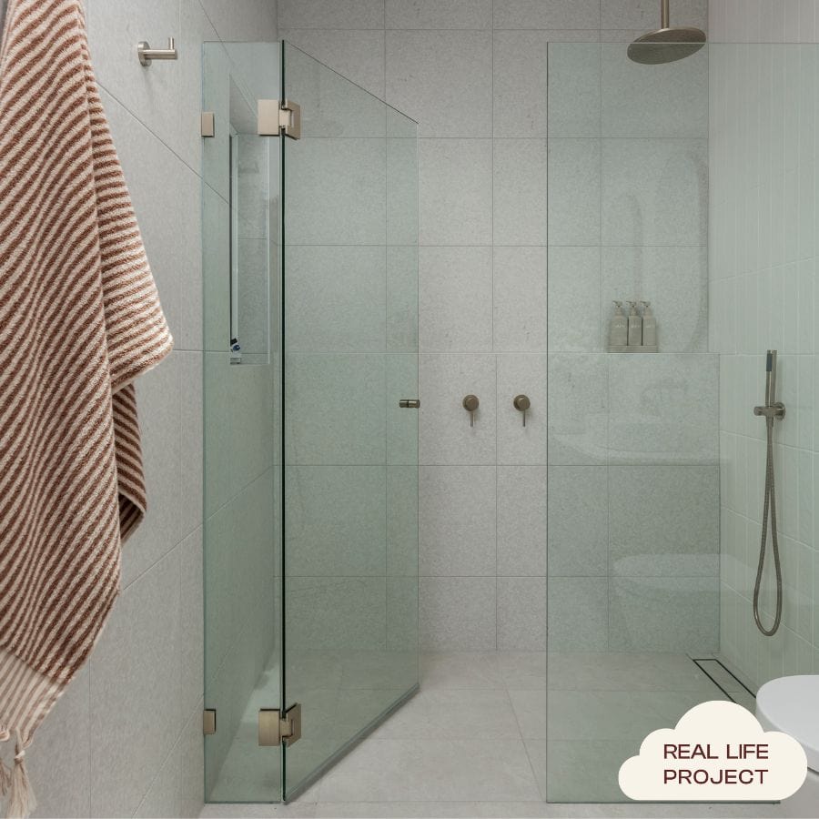 Glass to Glass Shower Door Hinge in Warm Brushed Nickel Finish - Perfect for Bathroom Renovations & Modern Shower Enclosures