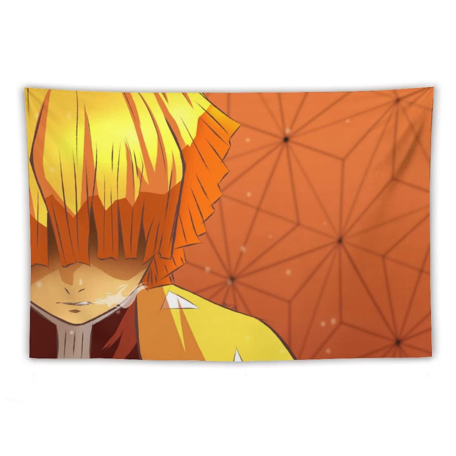 Agatsuma Zenitsu Anime Tapestry - 40x60 Inch Japanese Anime Wall Art for Teen Bedroom Decor | Demon Slayer Themed Poster for Boys & Girls | Perfect for Dorm, Gaming Room & Anime Fan Gifts