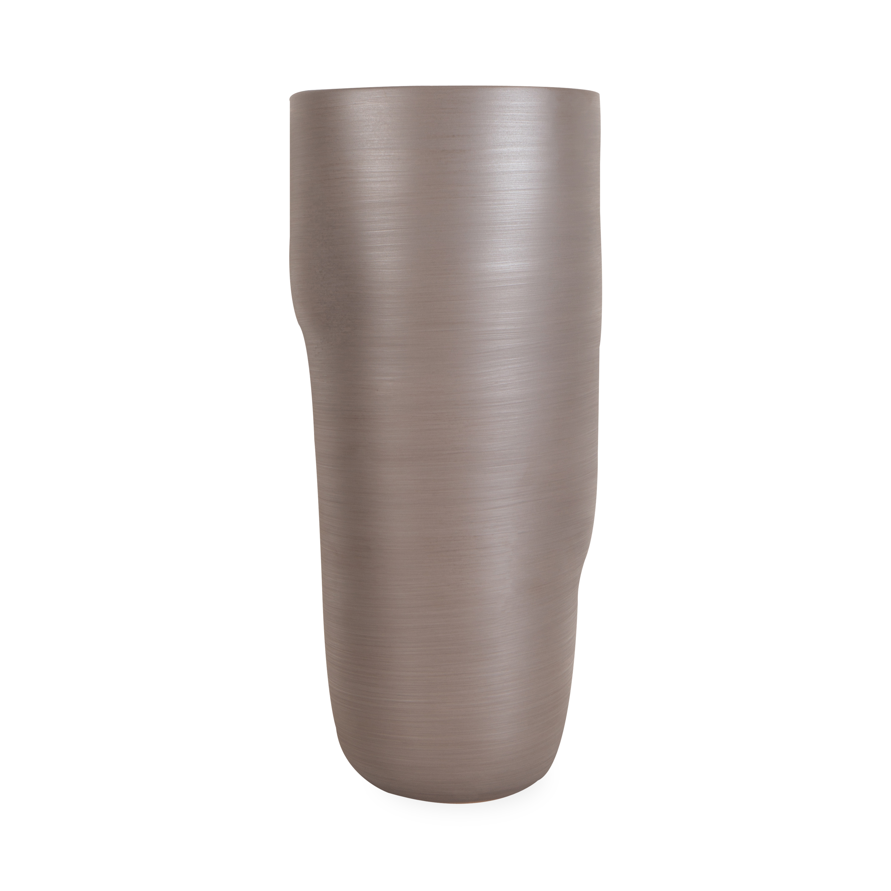 Elegant Taupe Ceramic Vase - Modern Home Decor for Centerpiece, Wedding, Living Room & Office Decorations