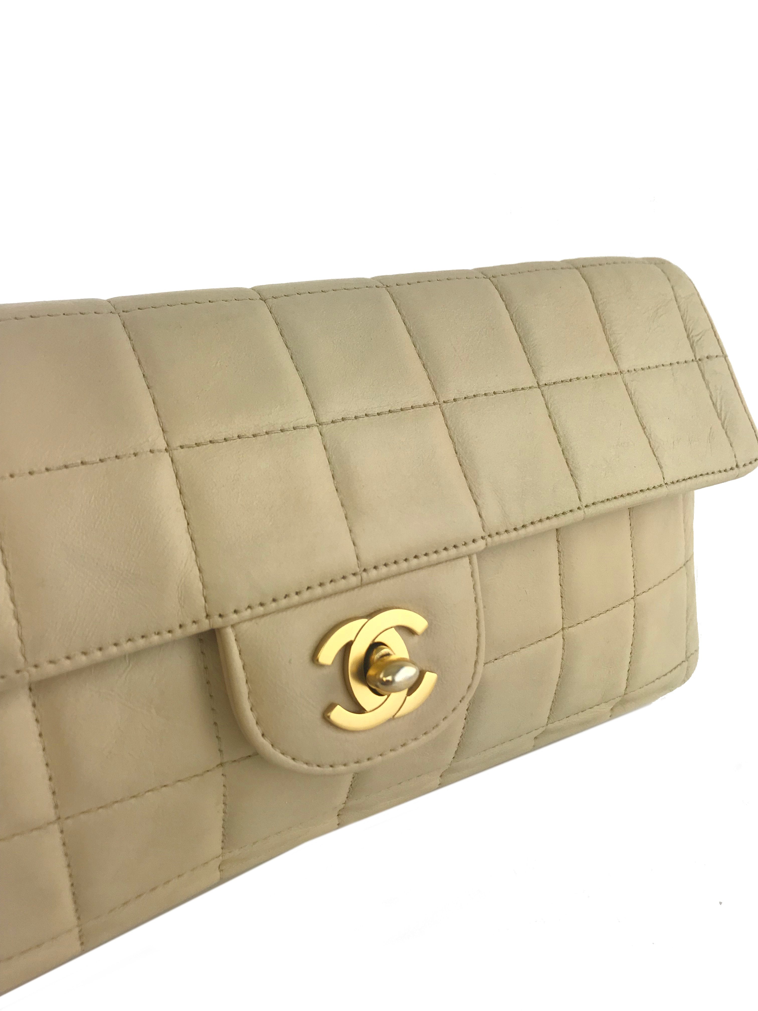 Chanel Lambskin Chocolate Bar East West Flap Bag - Luxury Designer Crossbody Purse for Women | Perfect for Date Night, Parties & Special Occasions
