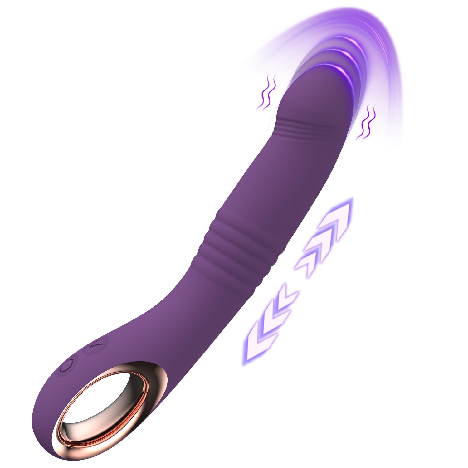 BGGOOD 2-in-1 Thrusting Vibrating Dildo - 10 Speed Thrust & Vibration Modes, Realistic Silicone Adult Sex Toy for Women & Couples, Clitoral Stimulator G-Spot Massager - Perfect for Solo Play & Partner Intimacy