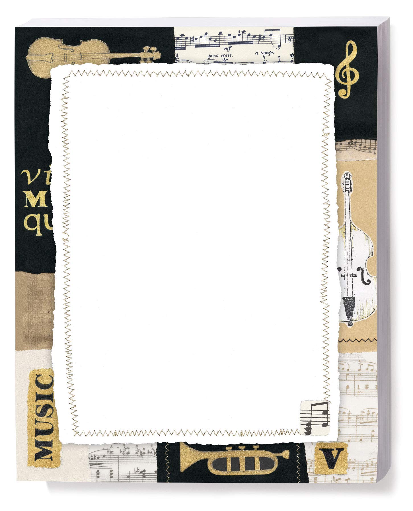 Melodic Masterpiece Stationery Set - 100 Sheets Elegant Premium Writing Paper 8.5 x 11 | Decorative Letterhead, Border Papers & Invitation Cards for Weddings, Business Correspondence & Creative Projects