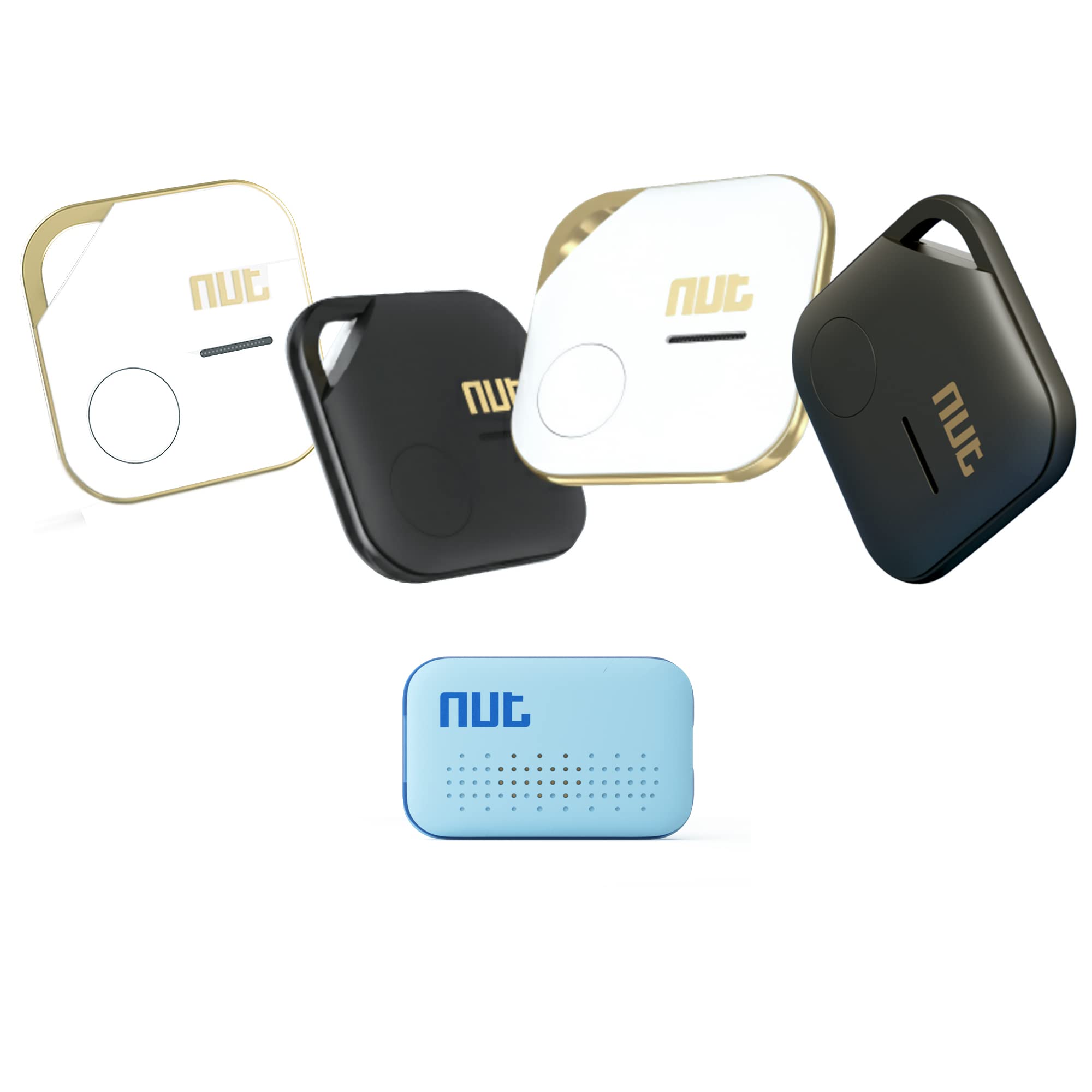 Nutale Key Finder - NutPro 4Pack + Mini 1Pack Bluetooth Tracker | Item Locator for Keys, Pets, Wallets & Backpacks | Waterproof & Loud Alarm | Perfect for Travel, Home & Office Use (5Pack)