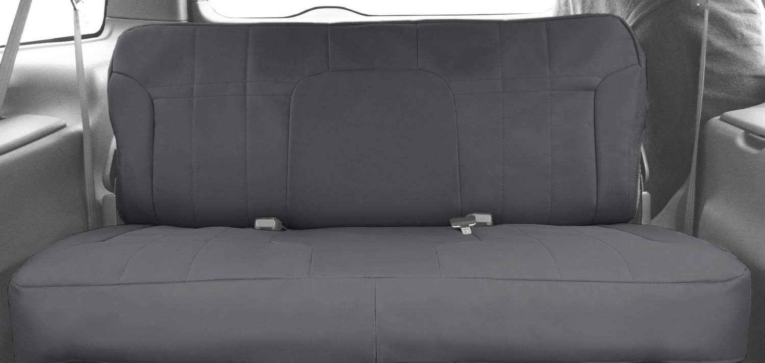 CalTrend Front Solid Bench Seat Covers - Durable Cordura Fabric for 1989-1995 Toyota Pickup - Light Grey with Grey Trim | Perfect for Off-Roading & Daily Commute
