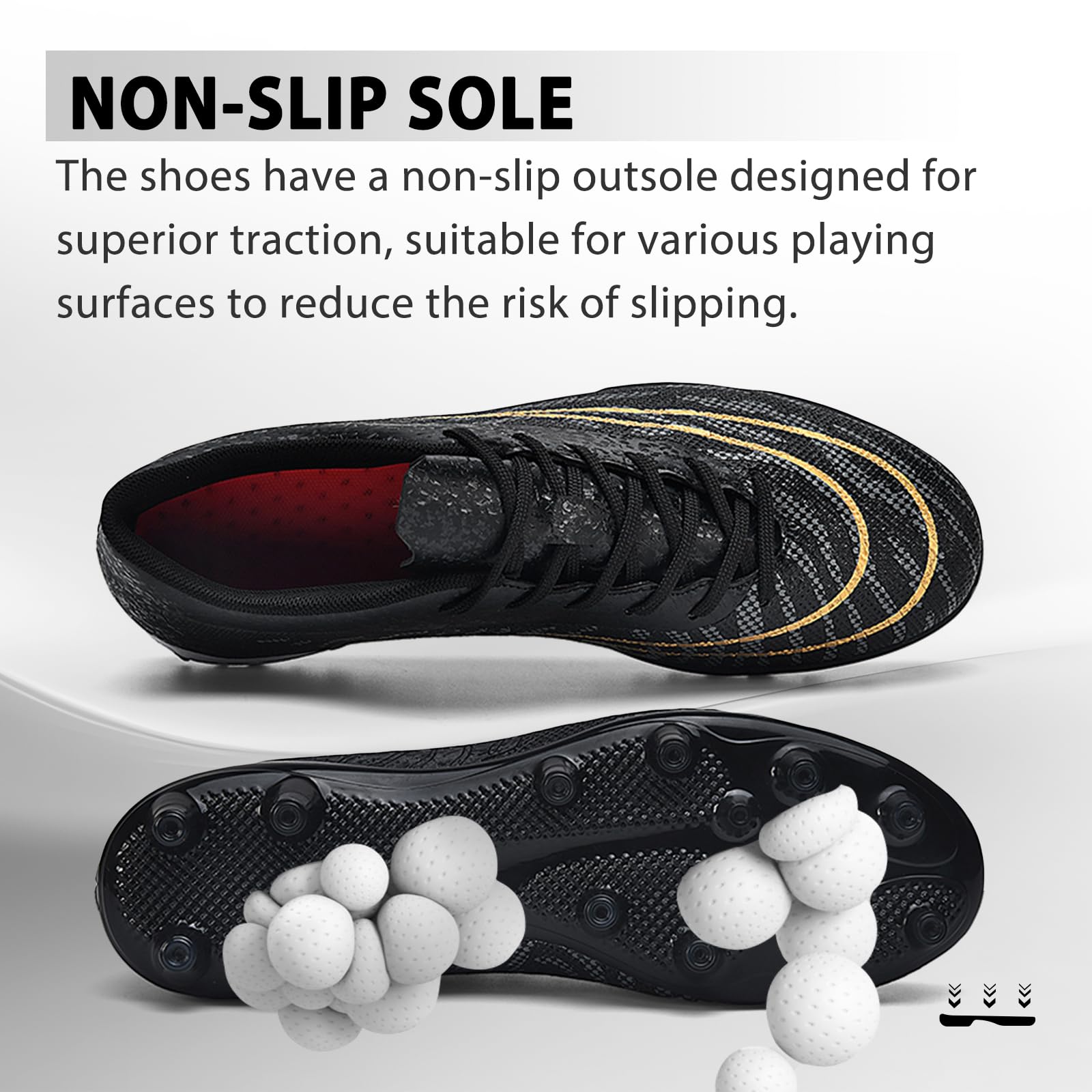 **Men's & Women's Soccer Cleats - Lightweight Football Shoes for Adults & Big Boys - AG Turf Soccer Shoes for Training & Matches**