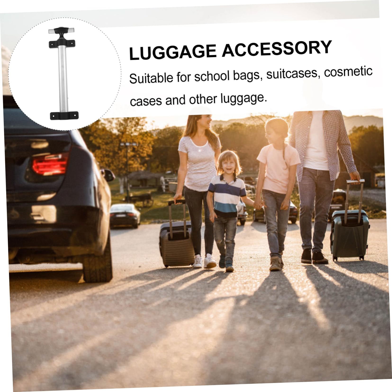 KESYOO Telescopic Luggage Cart Handle - Replacement Pull Out Rod for Suitcases, Travel Makeup Cases & Folding Wagons | Durable Travel Accessory for Airports, Hotels & Business Trips