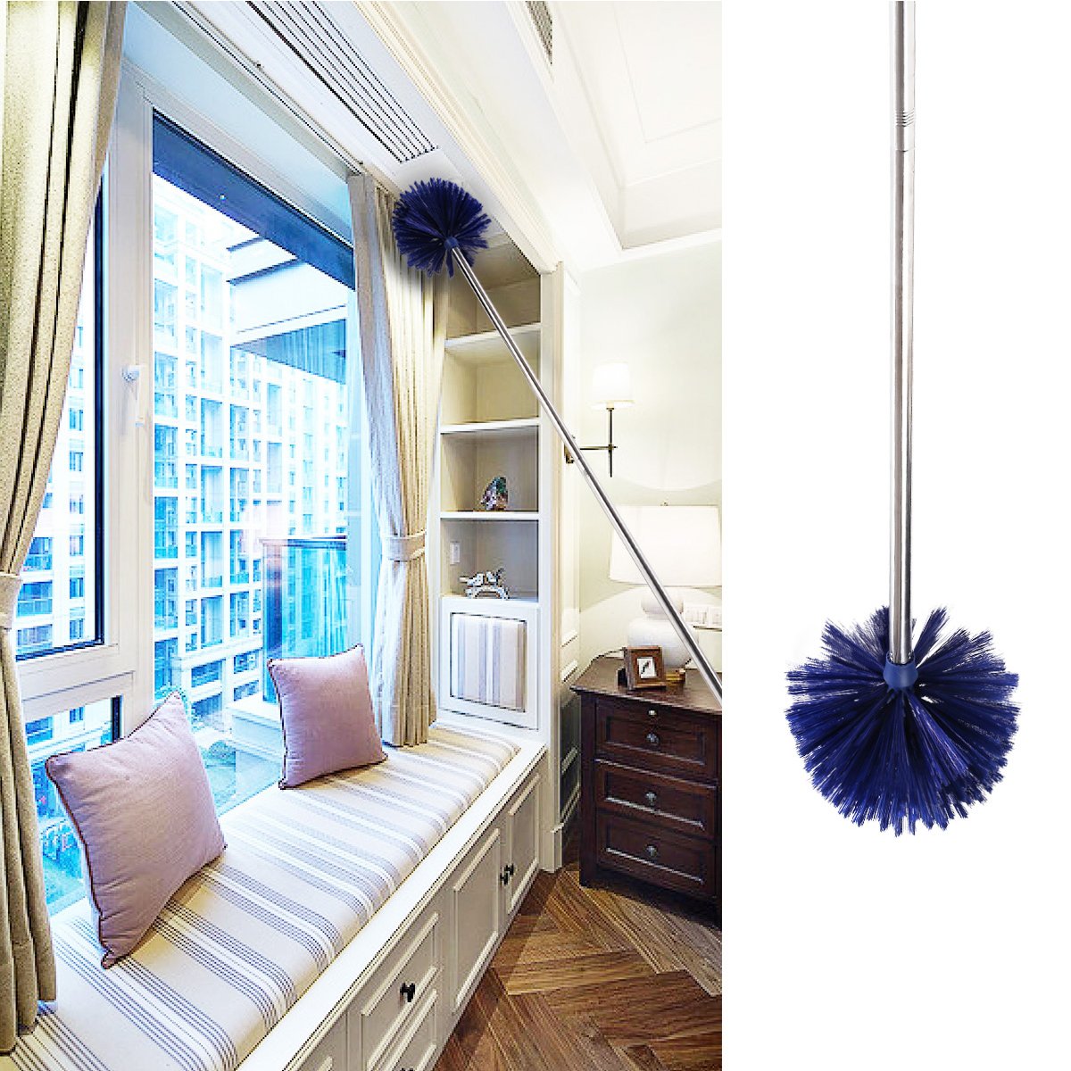 MEIBEI Washable Cobweb Duster with 72