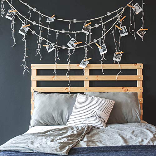 100 Pcs Adhesive Cable Clips - Heavy Duty Wire Holders & Light Hooks for Outdoor String Lights, Rope Management - Perfect for Home, Office, Garden & Party Decor Organization