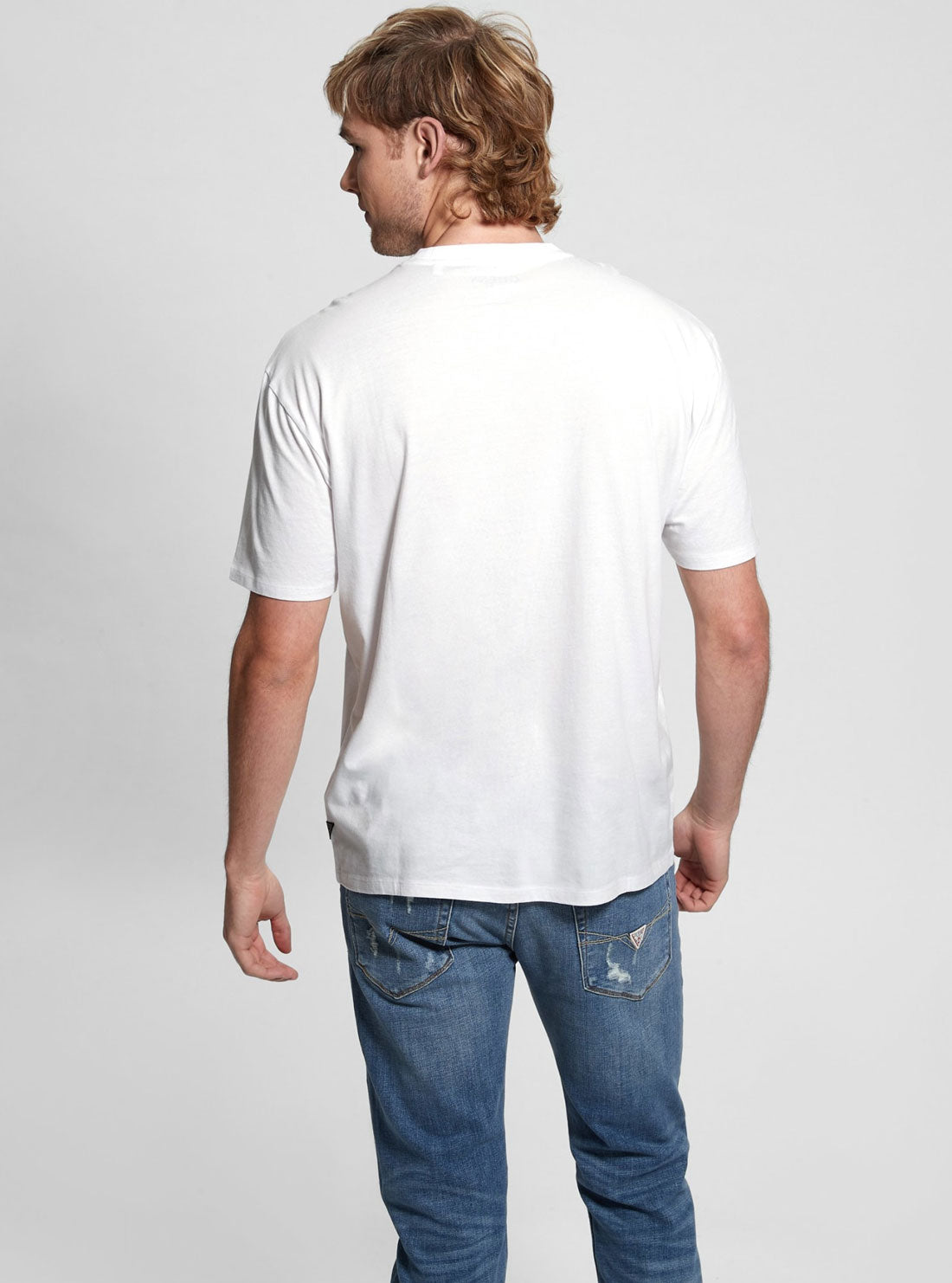 Eco-Friendly White Patch and Embroidered Cotton T-Shirt for Men & Women - Casual Wear, Street Fashion, Sustainable Outfit