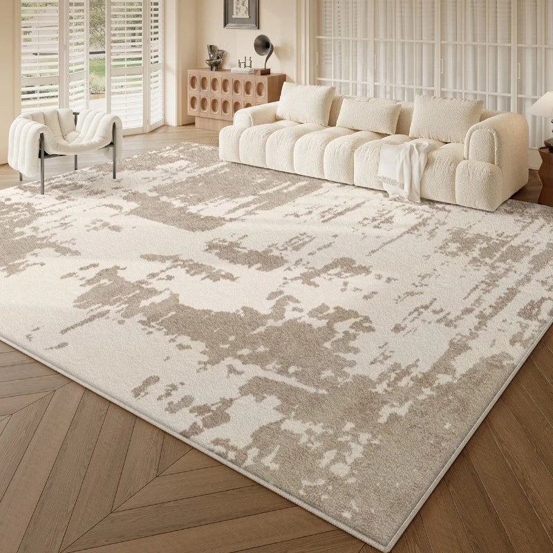 Stylish Halo Faux Wool Minimalist Waterproof Area Rug - Perfect for Living Room, Bedroom & Office Decor