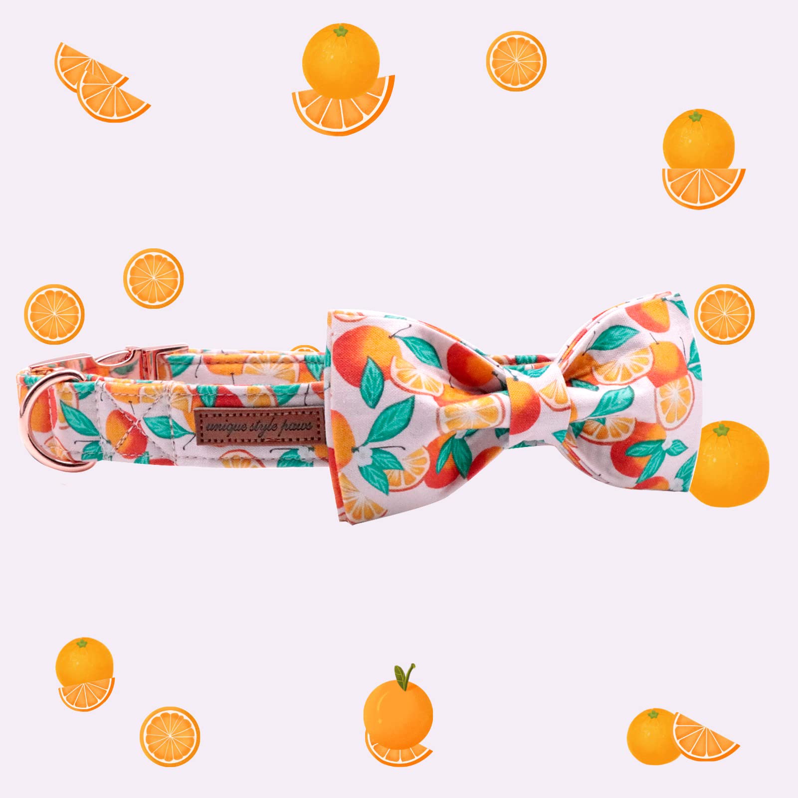 Stylish Paws Dog Collar with Bow Tie - Adjustable Pet Collar for Small, Medium & Large Dogs - Perfect for Weddings, Parties & Photo Shoots