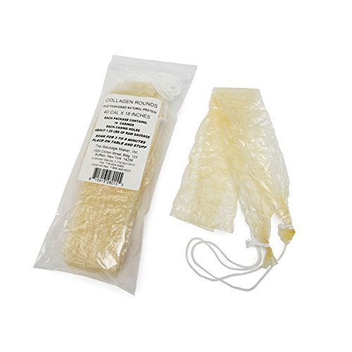 Premium Rounded Collagen Sausage Casings 40mm x 18