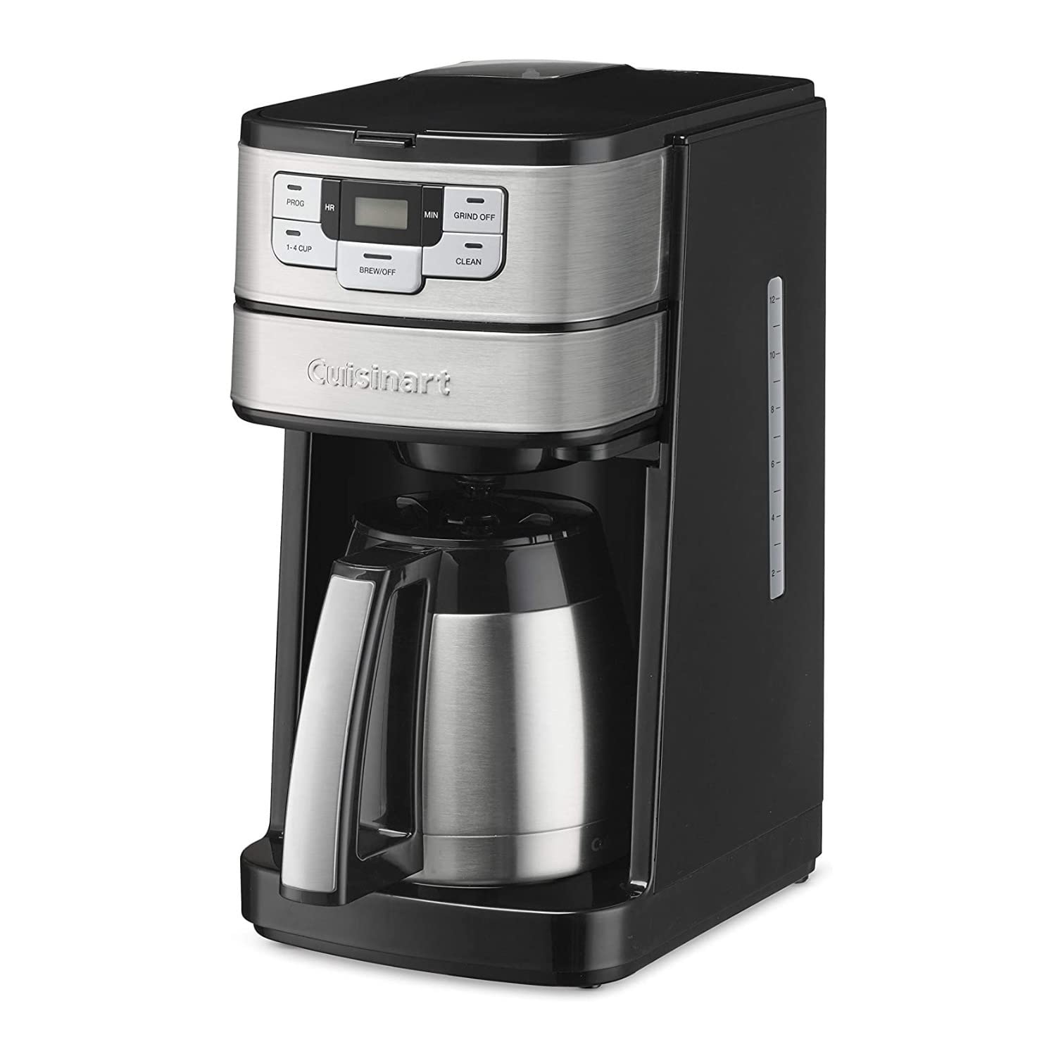 Cuisinart DGB-450NAS 10-Cup Automatic Grind & Brew Coffee Maker with Built-in Grinder - Black/Silver - Perfect for Home, Office & Entertaining