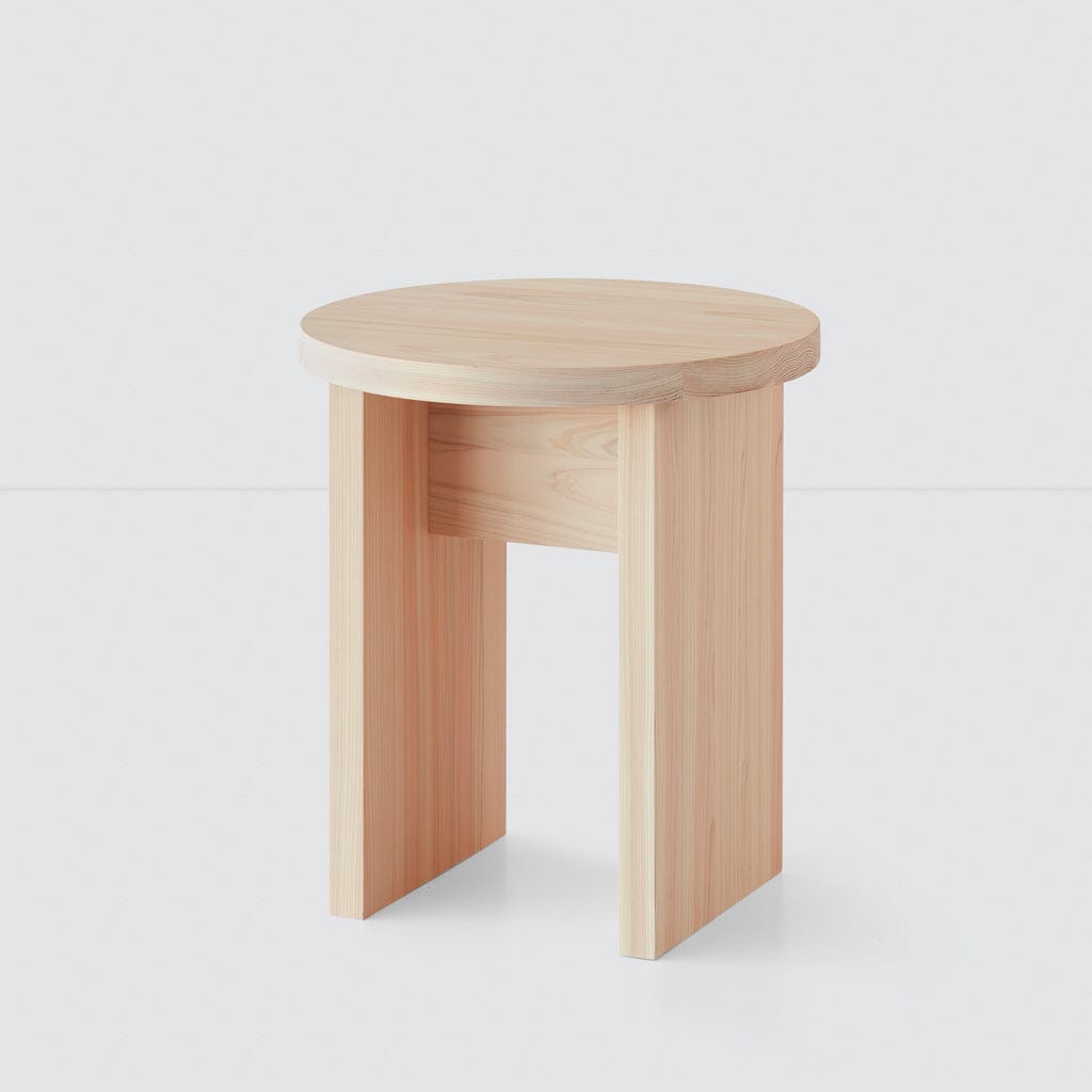 Premium Japanese Hinoki Wood Side Table - Natural Solid Wood Nightstand for Bedroom, Living Room & Patio - Handcrafted Small End Table with Smooth Finish